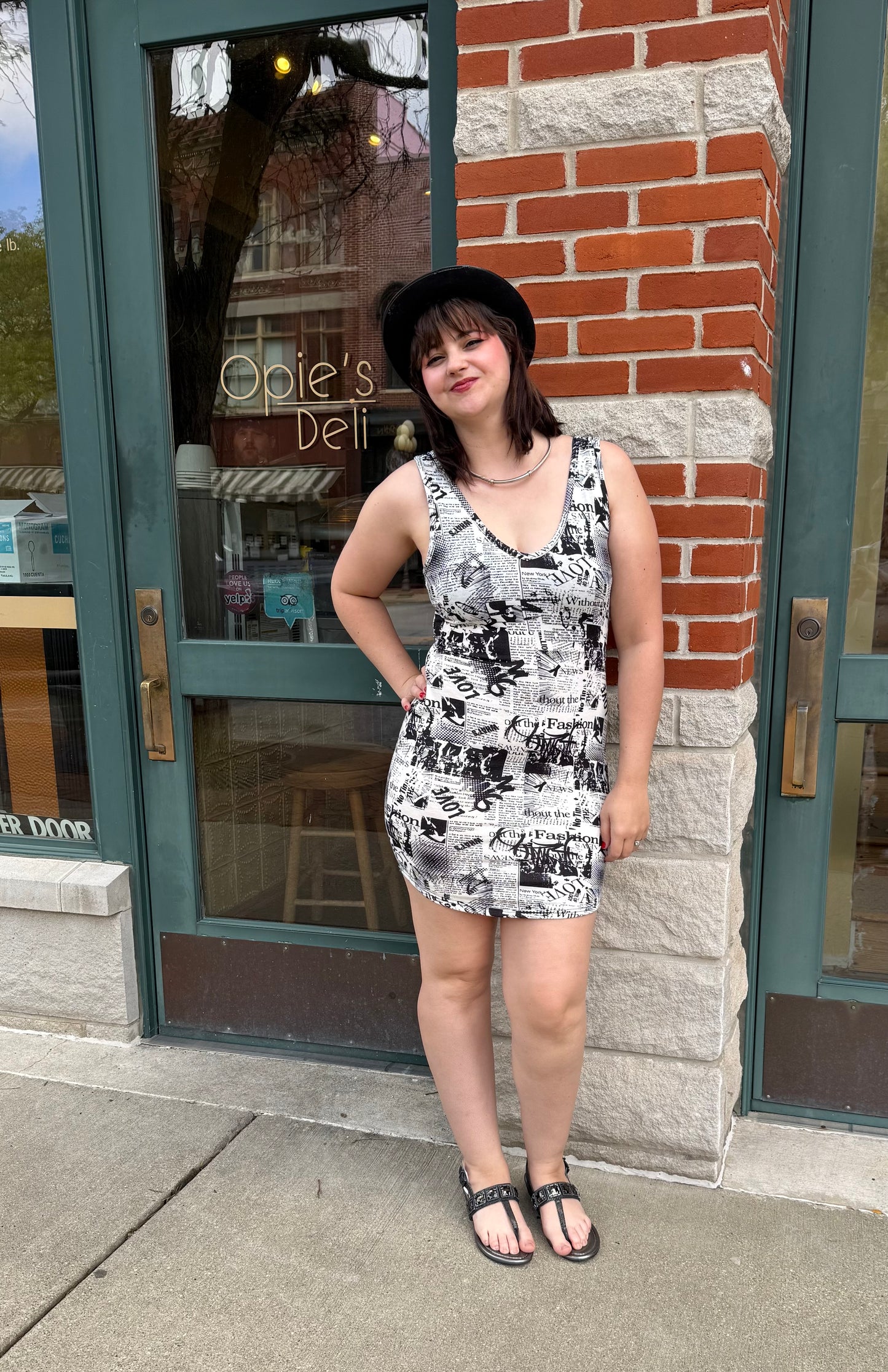 almost famous black & white Dresses, medium