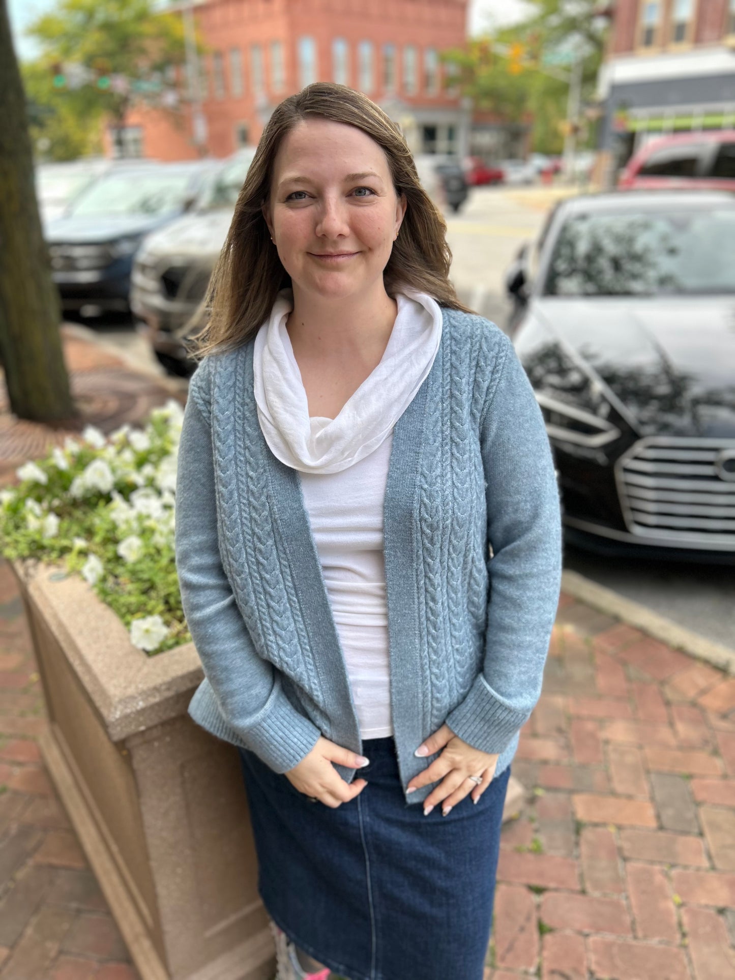 croft and barrow tealish Cardigans, medium