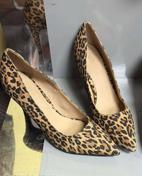 cato animal print heels, 10