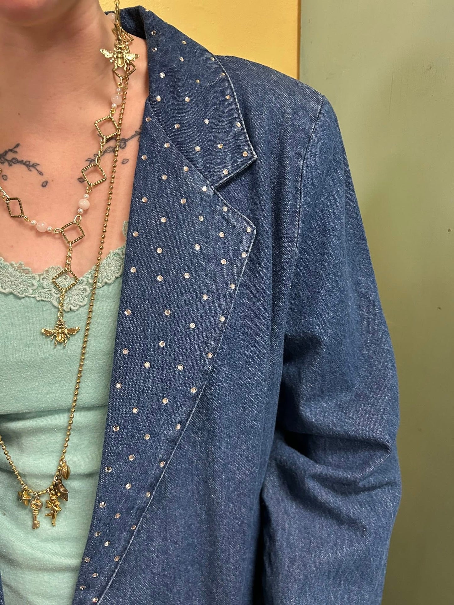 alice stuart blue Vintage Jacket, large