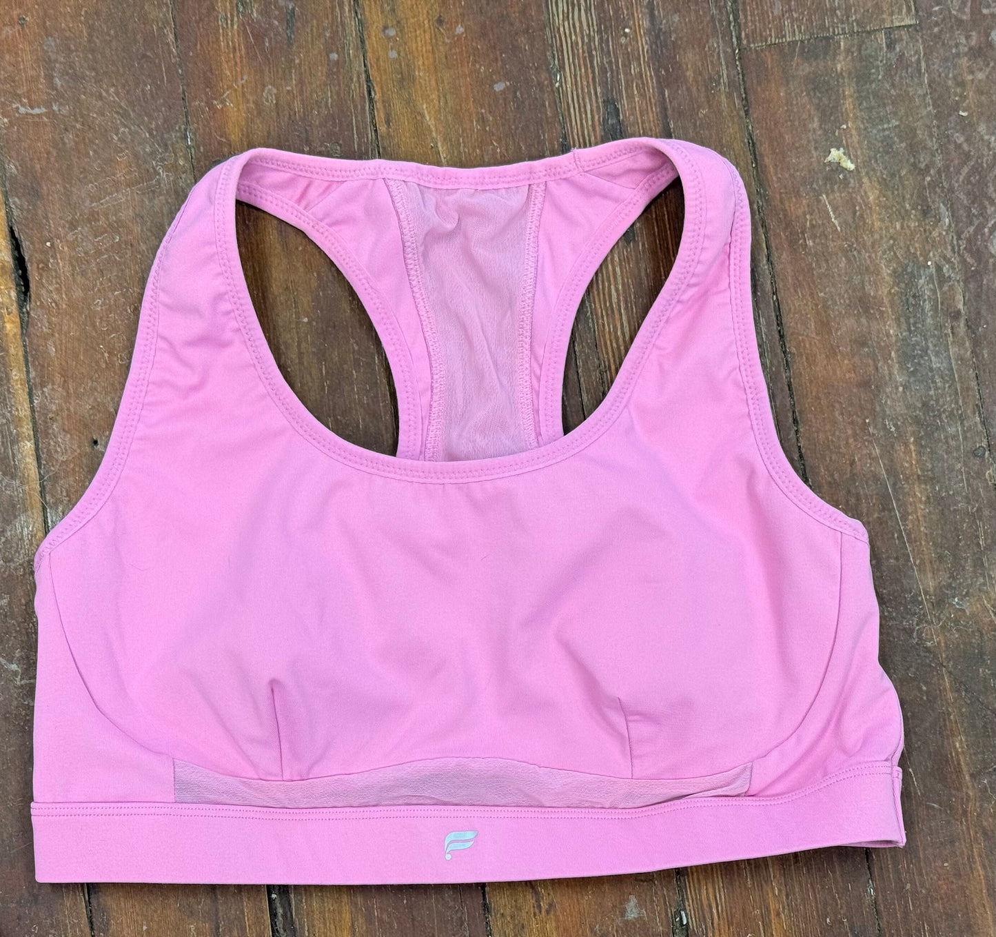 fabletics pink sports bra, m/l