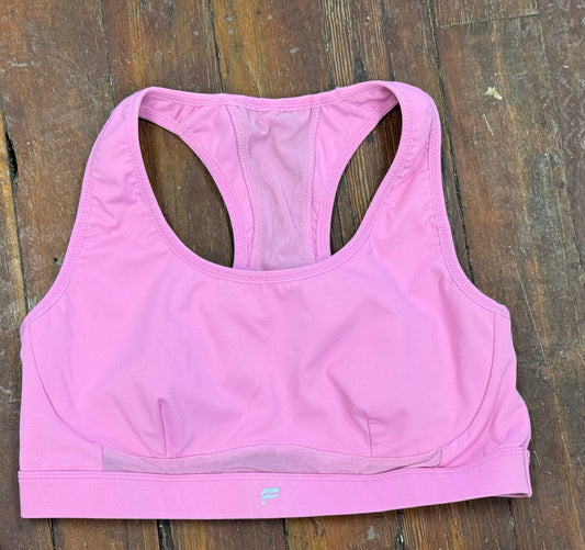 fabletics pink sports bra, m/l