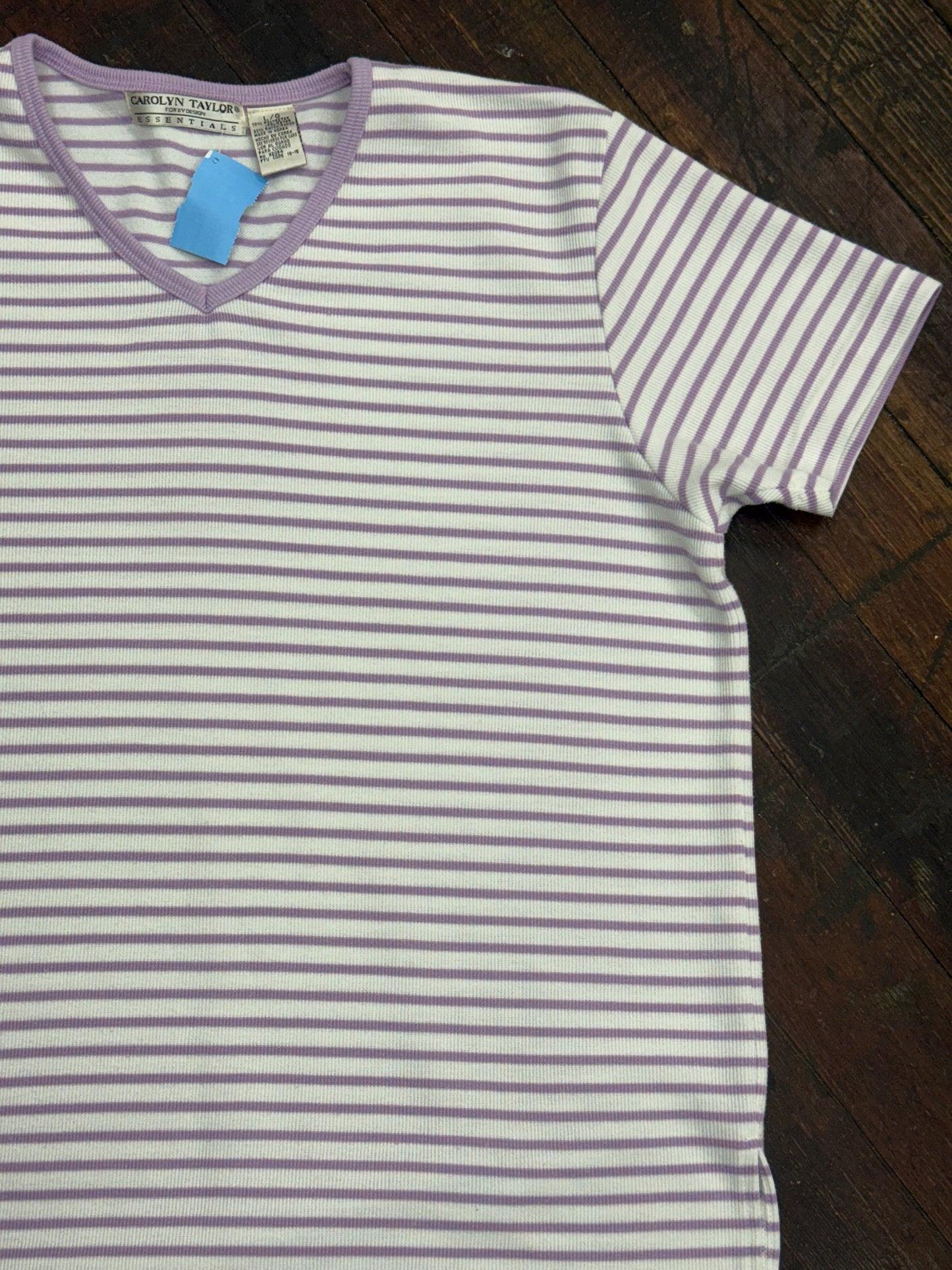 Carolyn Taylor Purple/White Tops, L
