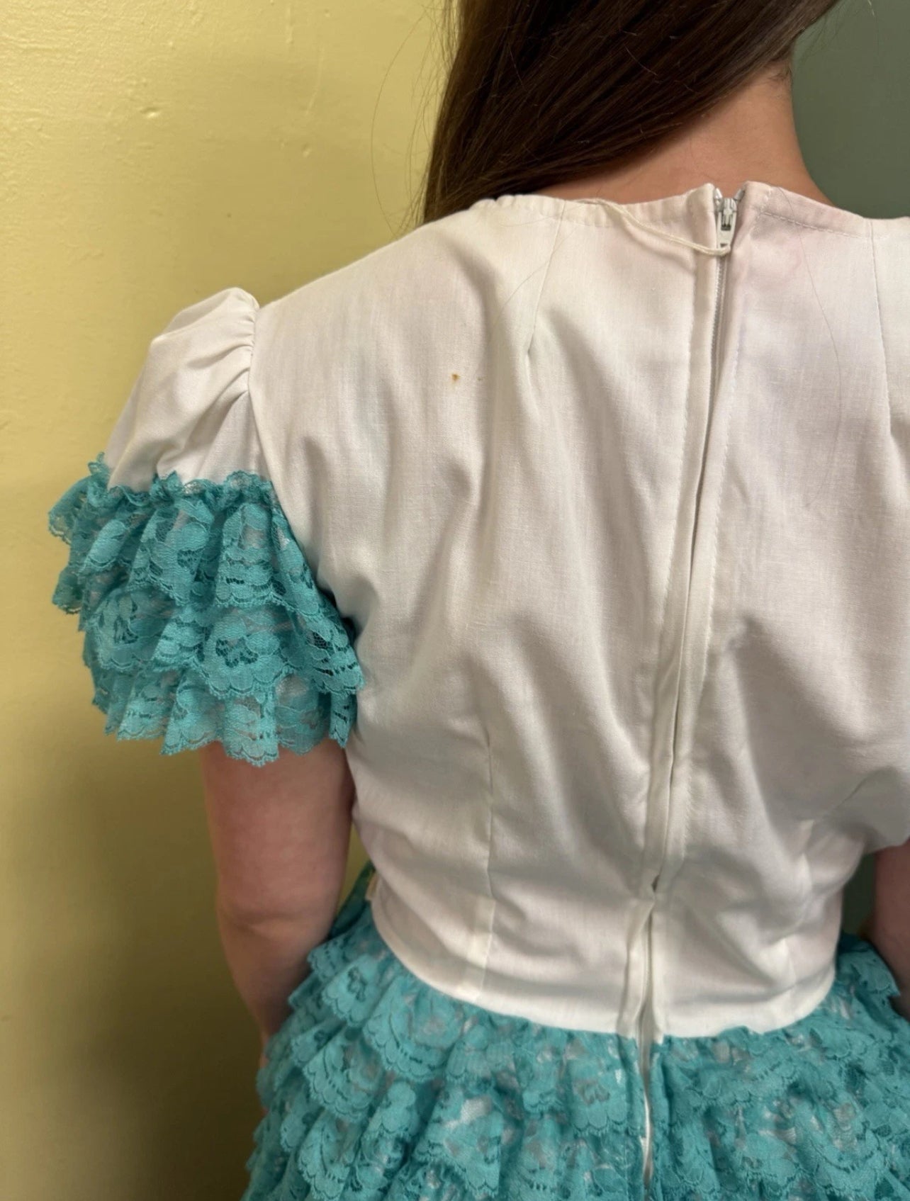 Sassy III teal/white Vintage