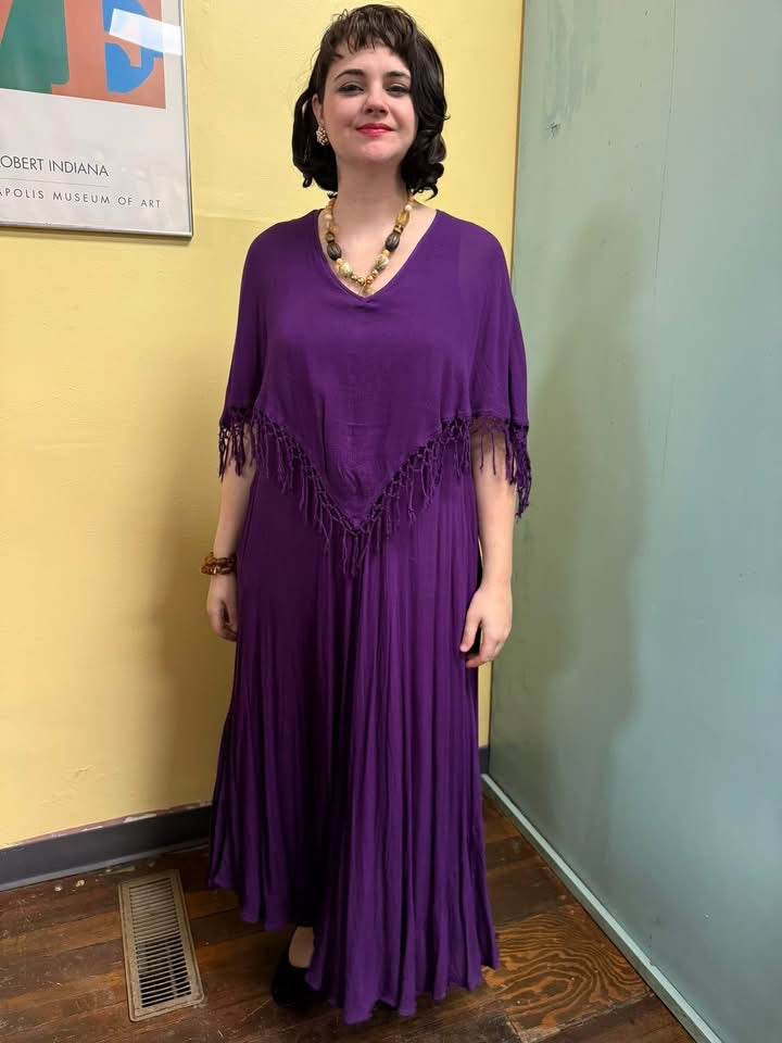 Krishma purple Vintage dress, one size