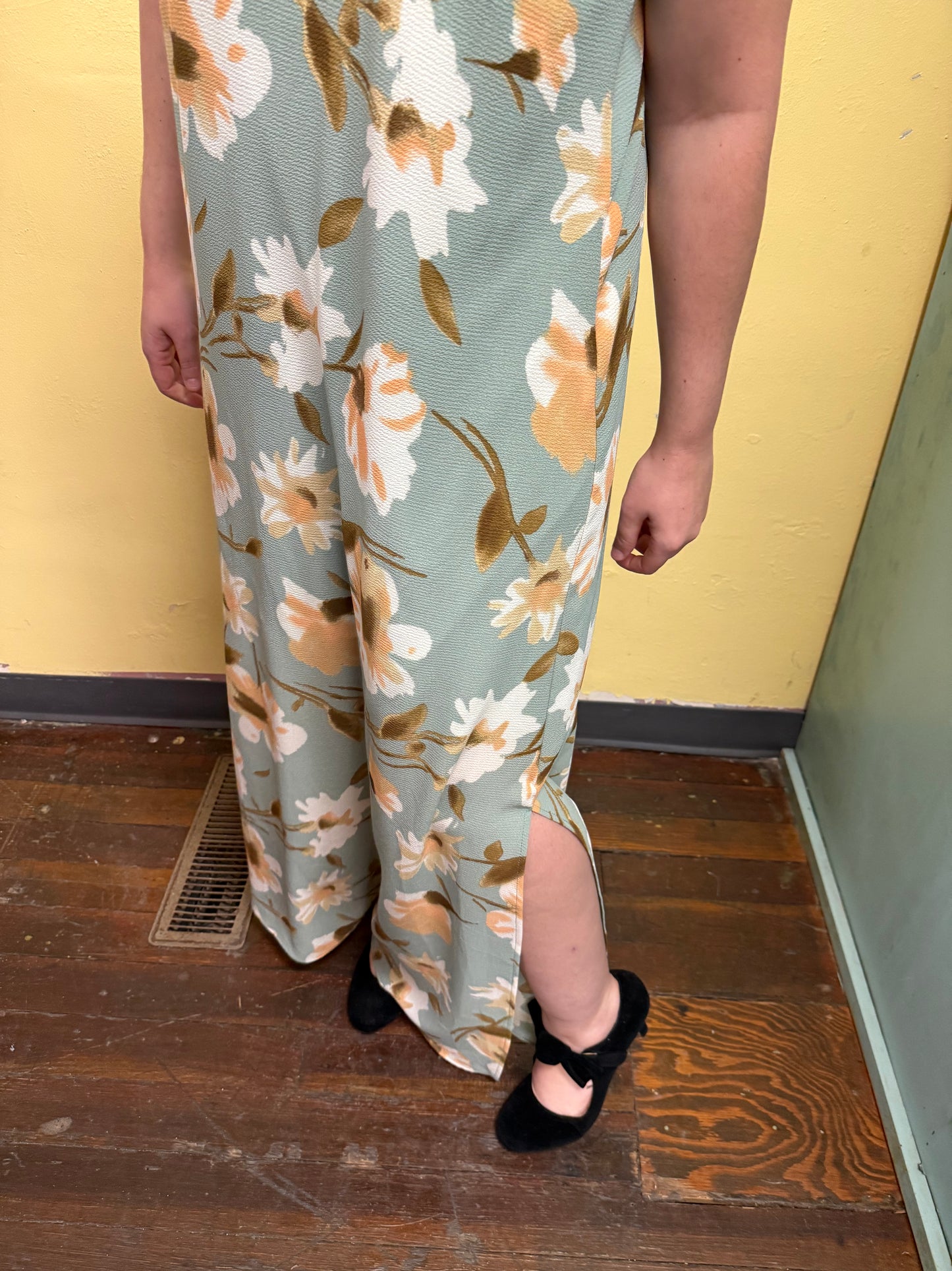 First Look Green / Peach Dresses, L