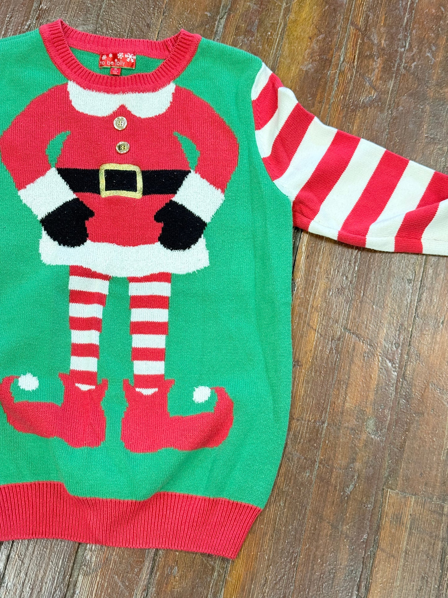 To Be Jolly Green/Red Sweaters, M