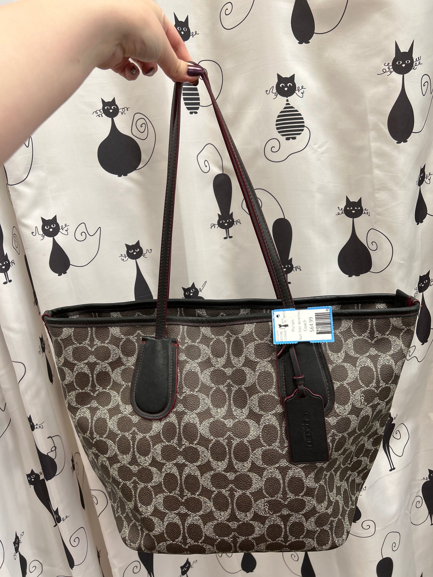 Coach Black/Gray Purses, Tote