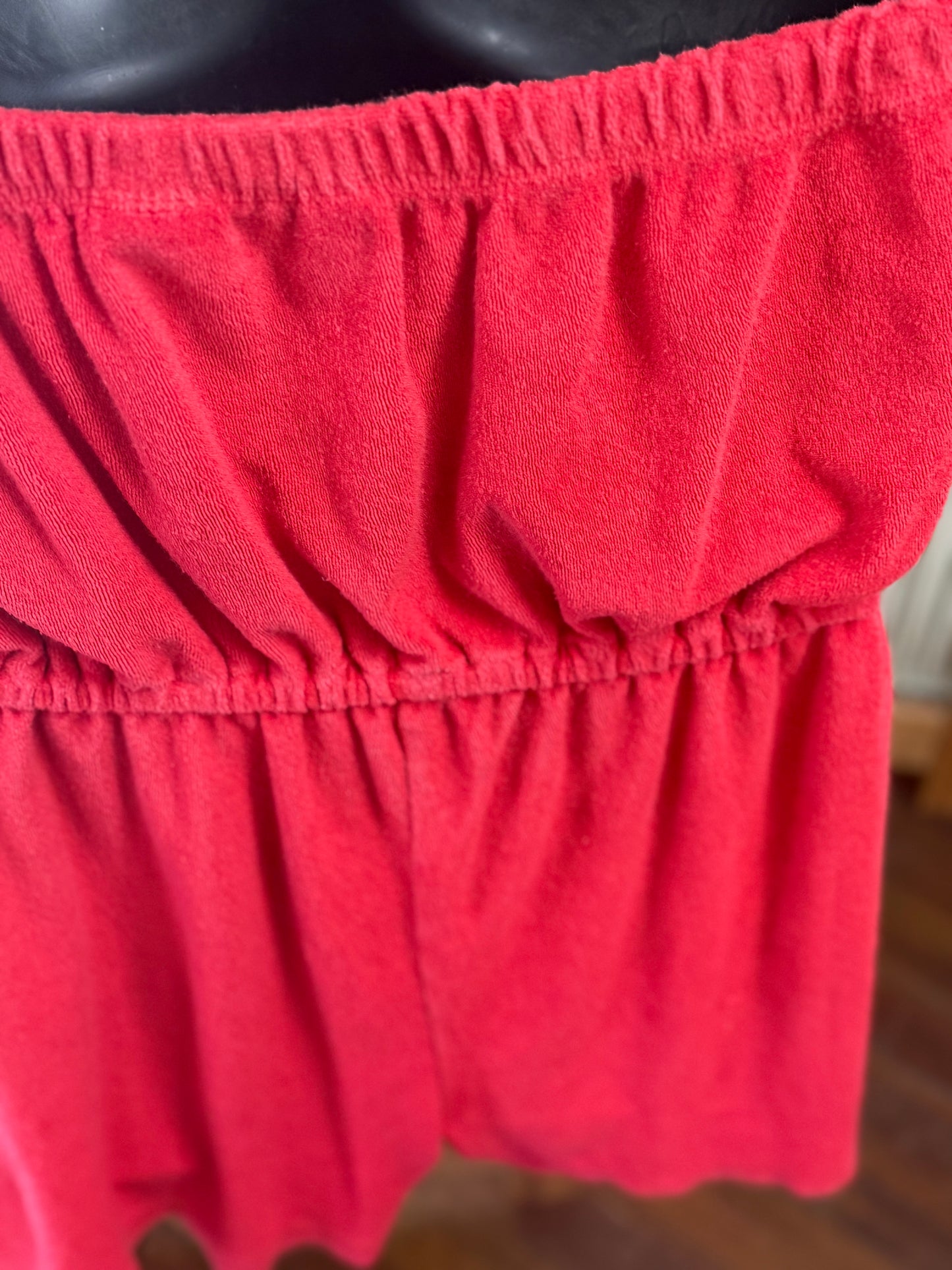 catalina red Vintage romper, large/xl