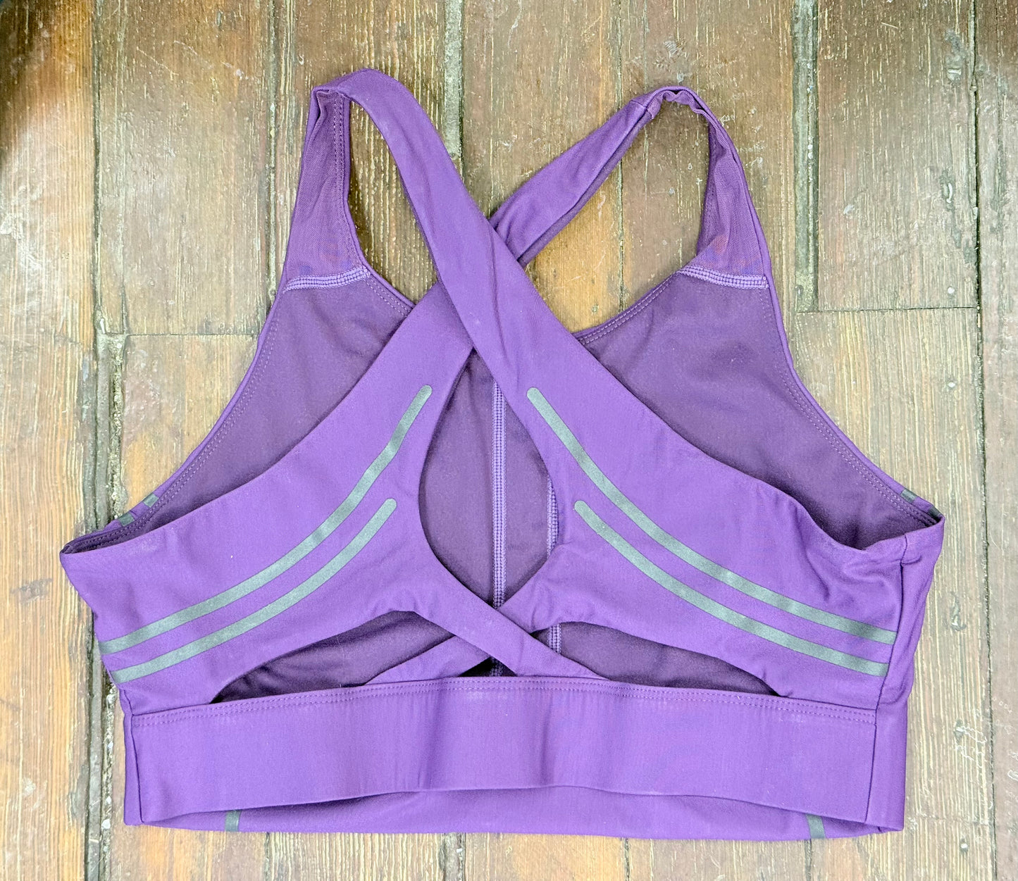 fabletics purple sports bra, m/l