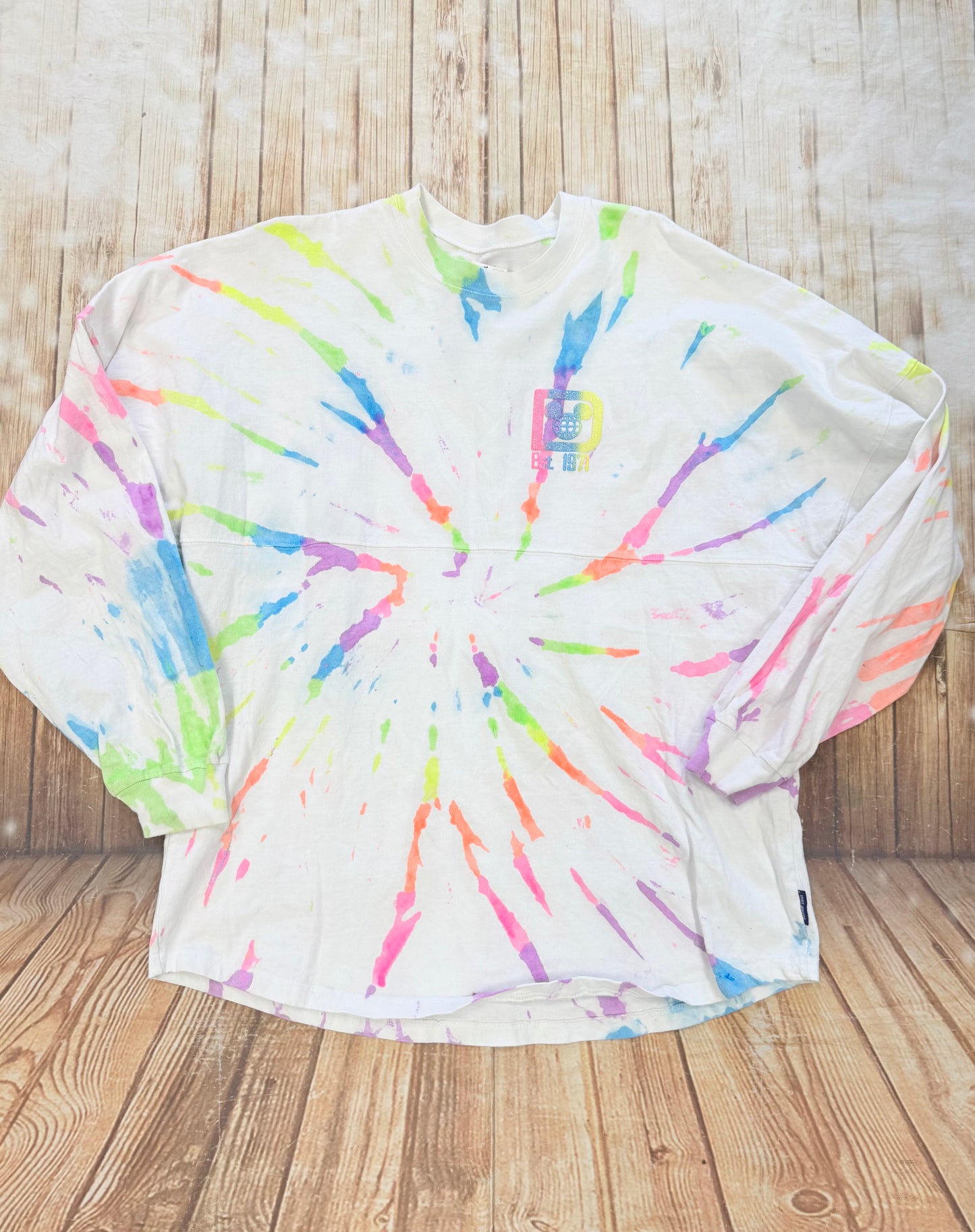 Spirit Jersey White Tie Dye Tops, L