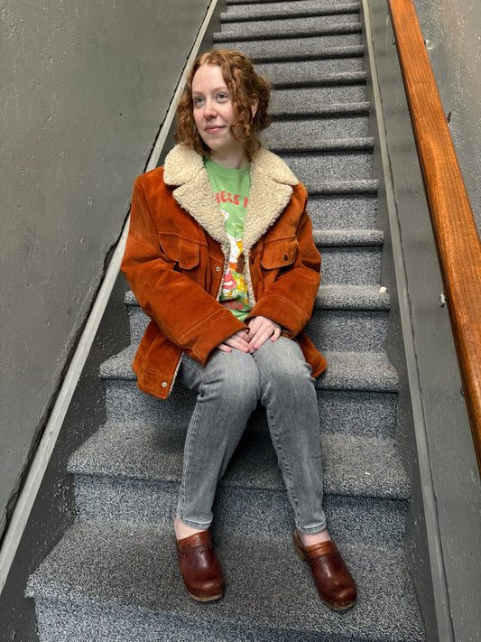 JC Penney Orange Vintage Coats, 42