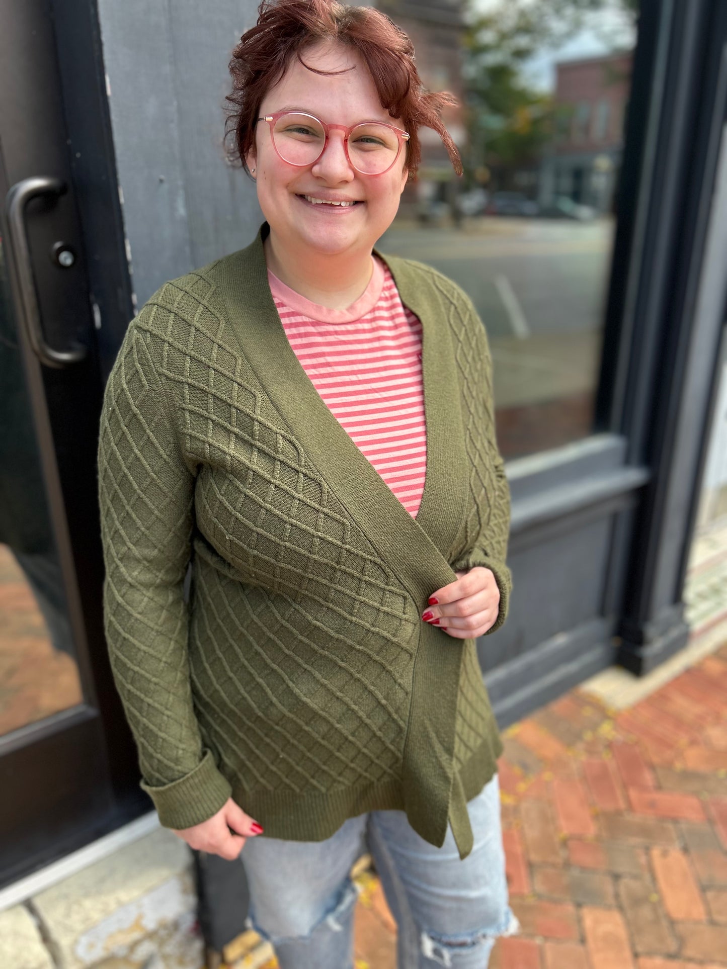 Market & Spruce Green Cardigans, XL