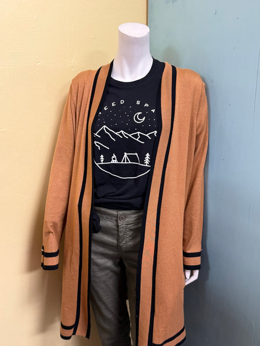 Liz Claiborne Brown / Black cardigans, L