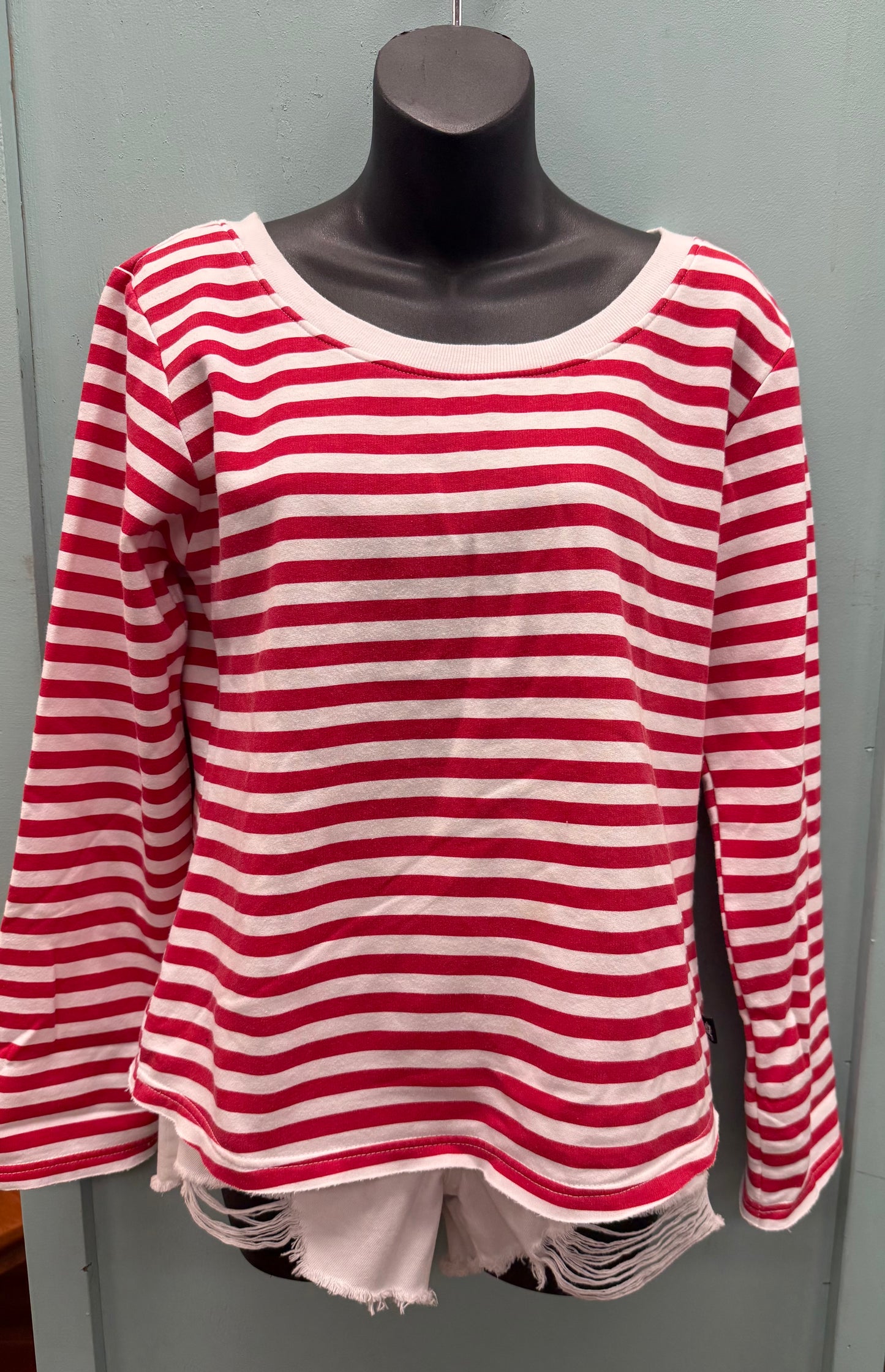 LA Kitty Red Stripe Tops, M