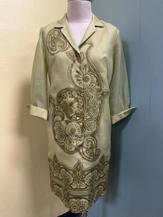 Alfred Shaheen Green dress