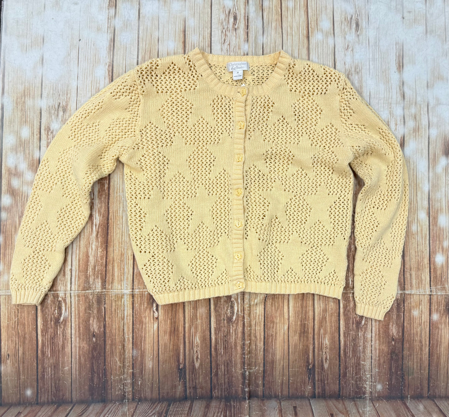 croft and barrow yellow Cardigans, medium