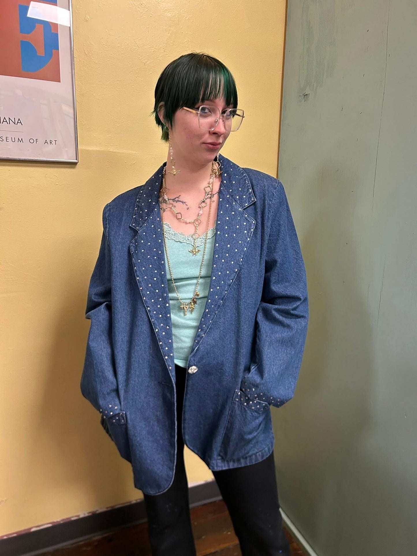 alice stuart blue Vintage Jacket, large