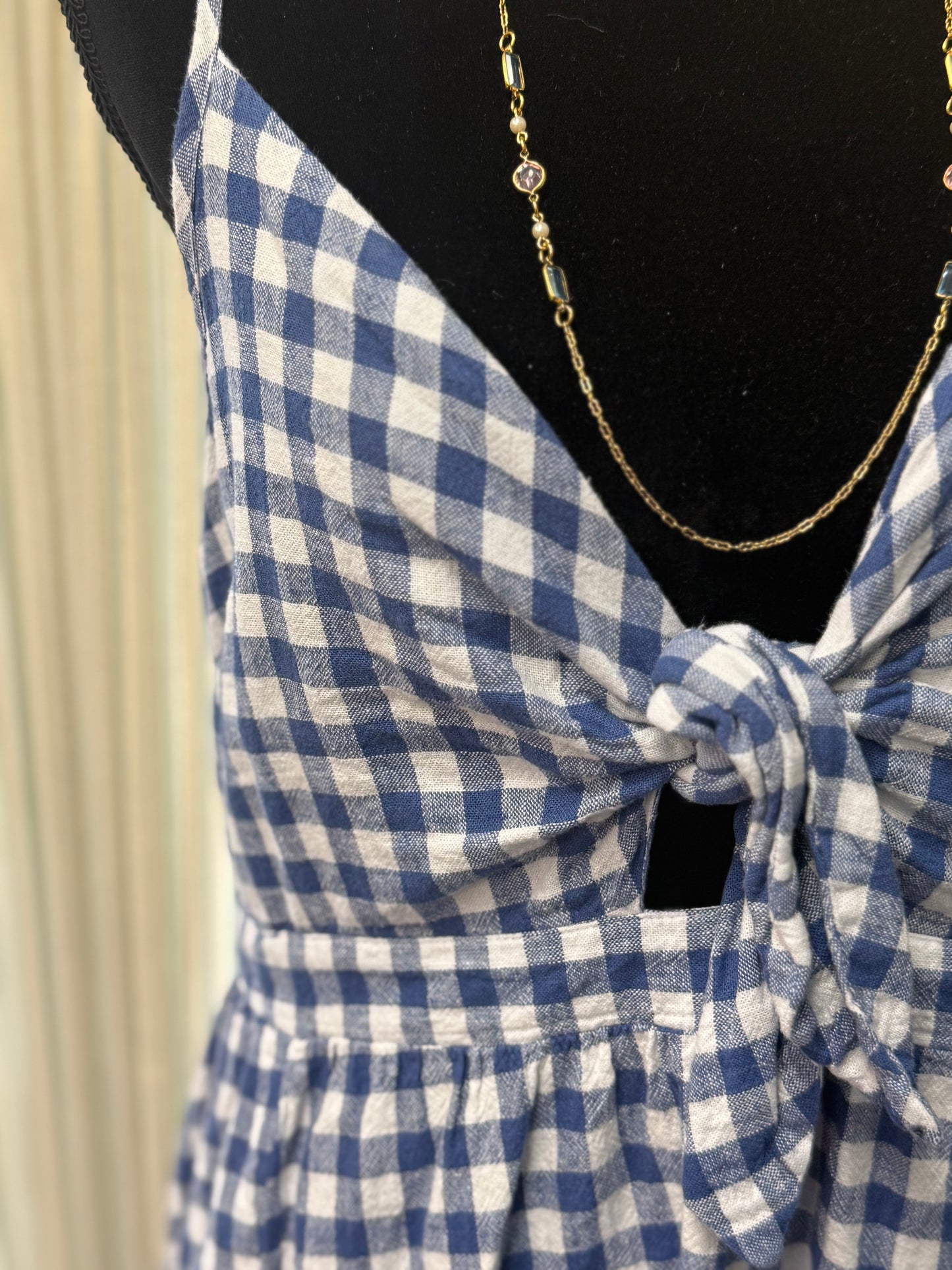 Old Navy Blue Gingham Dresses, XXL