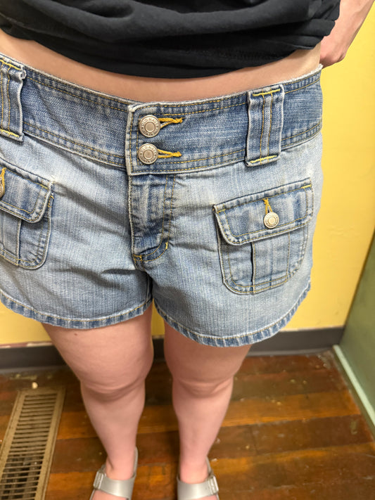old navy blue denim shorts, 6