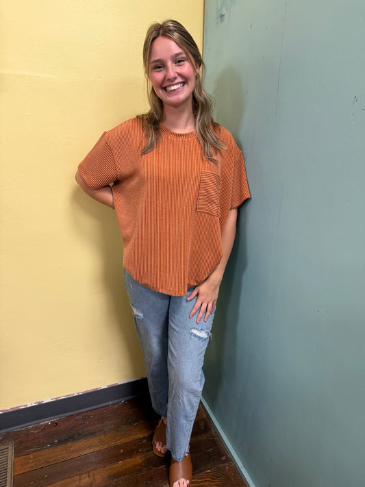 Zenana Orange Tops, S/M