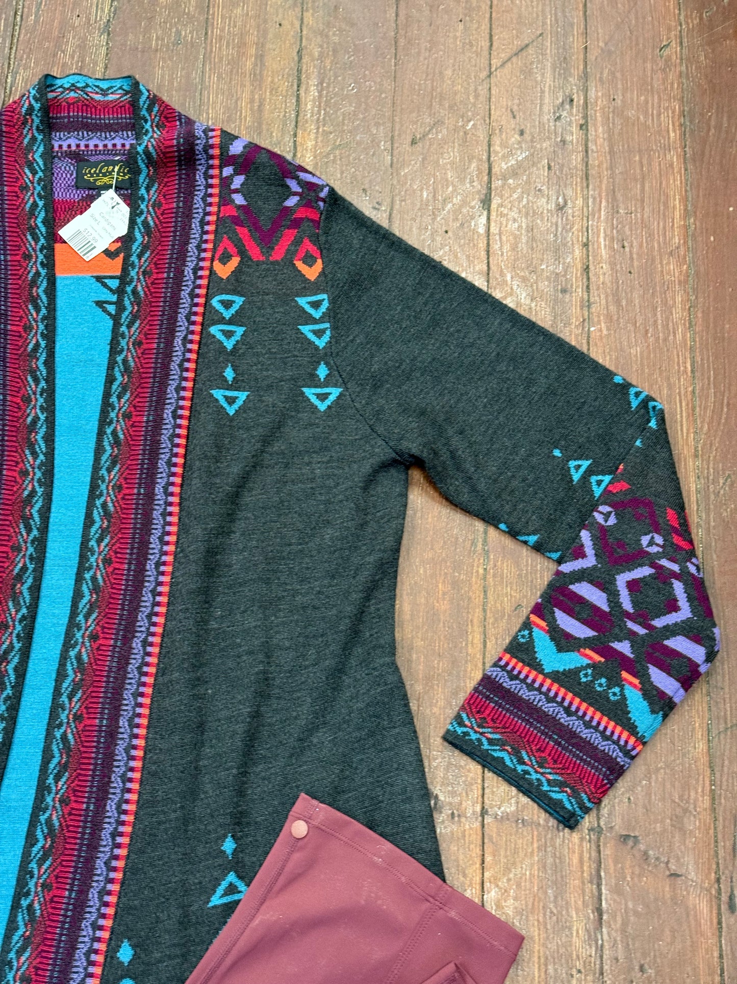 Icelandic Design Gray Multi Cardigans, L