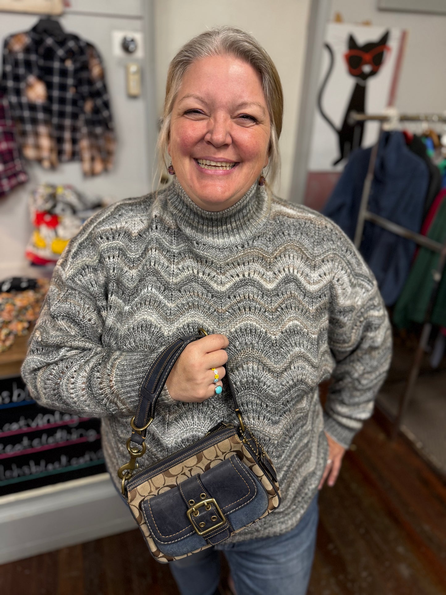 A New Approach Gray Sweaters, L