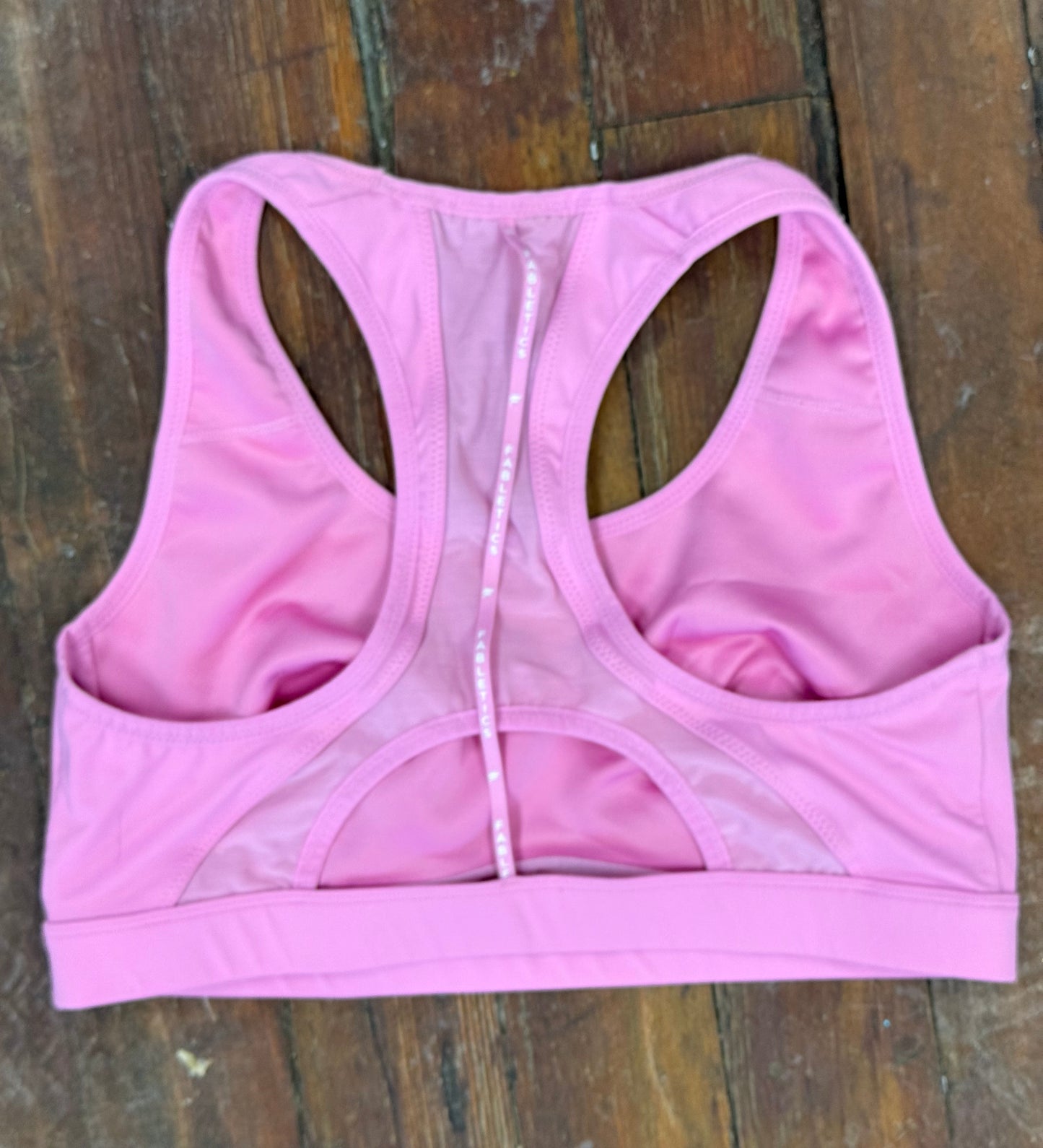 fabletics pink sports bra, m/l