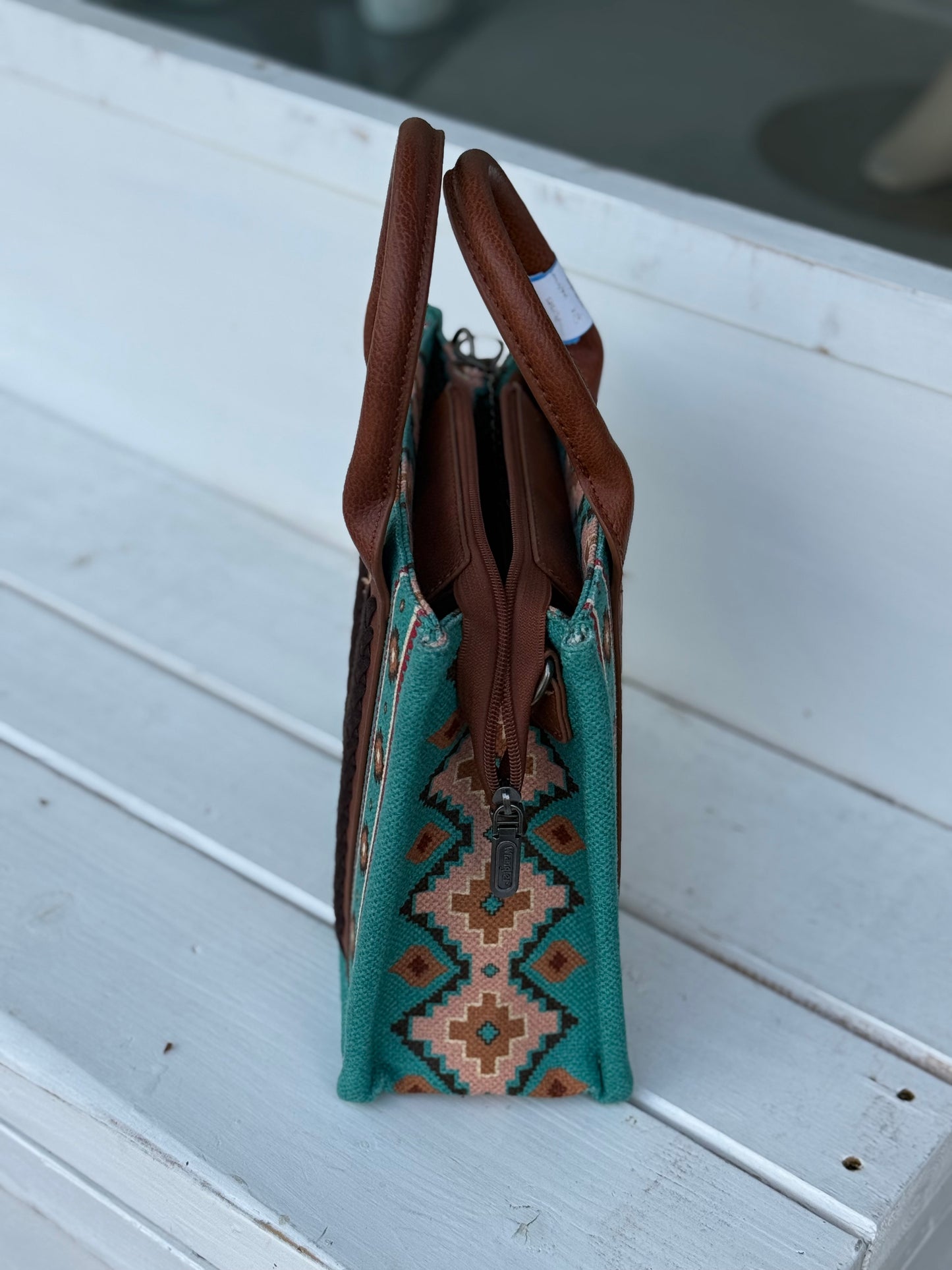 wrangler teal/brown Purses