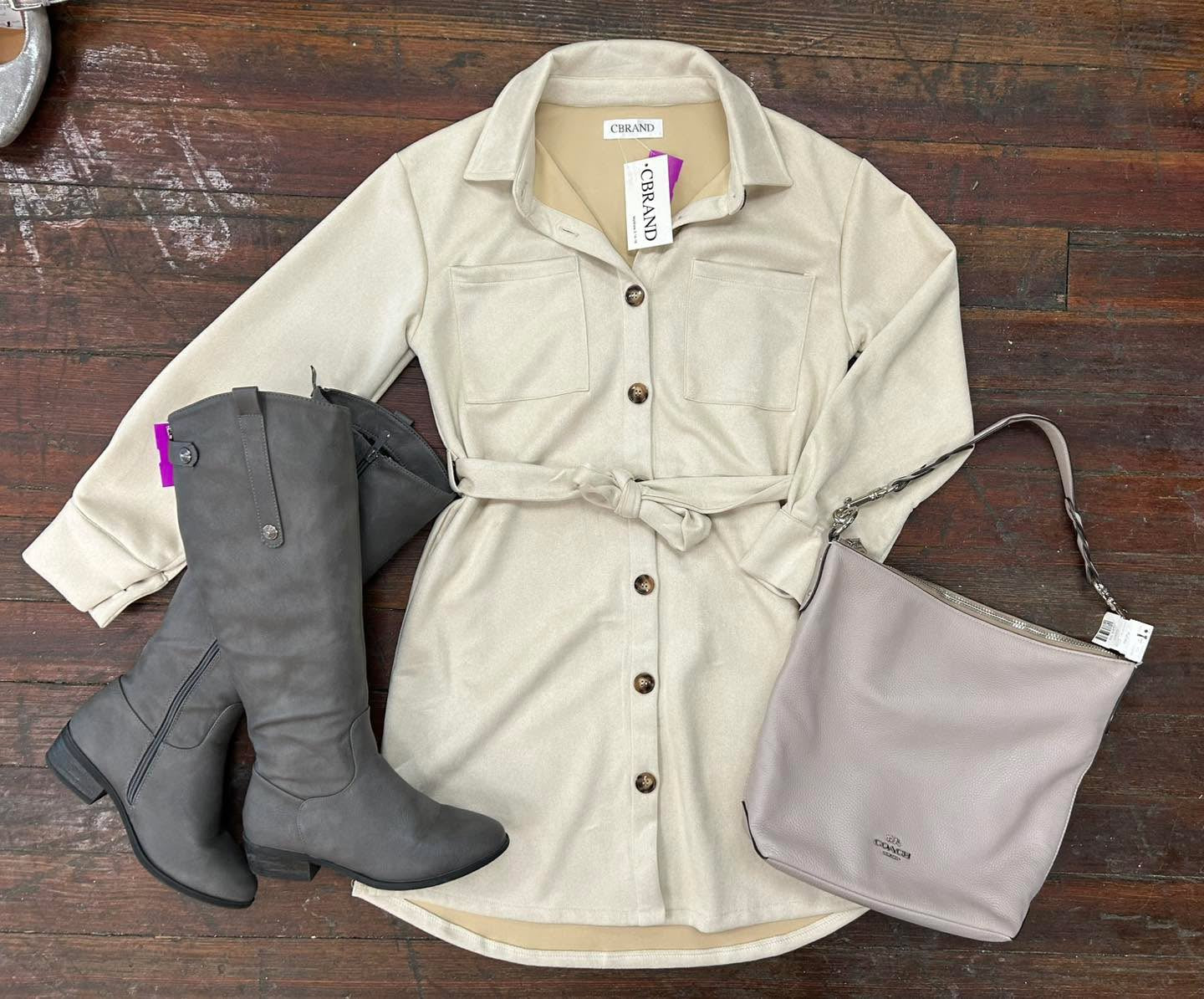 CBrand Khaki Dresses, S