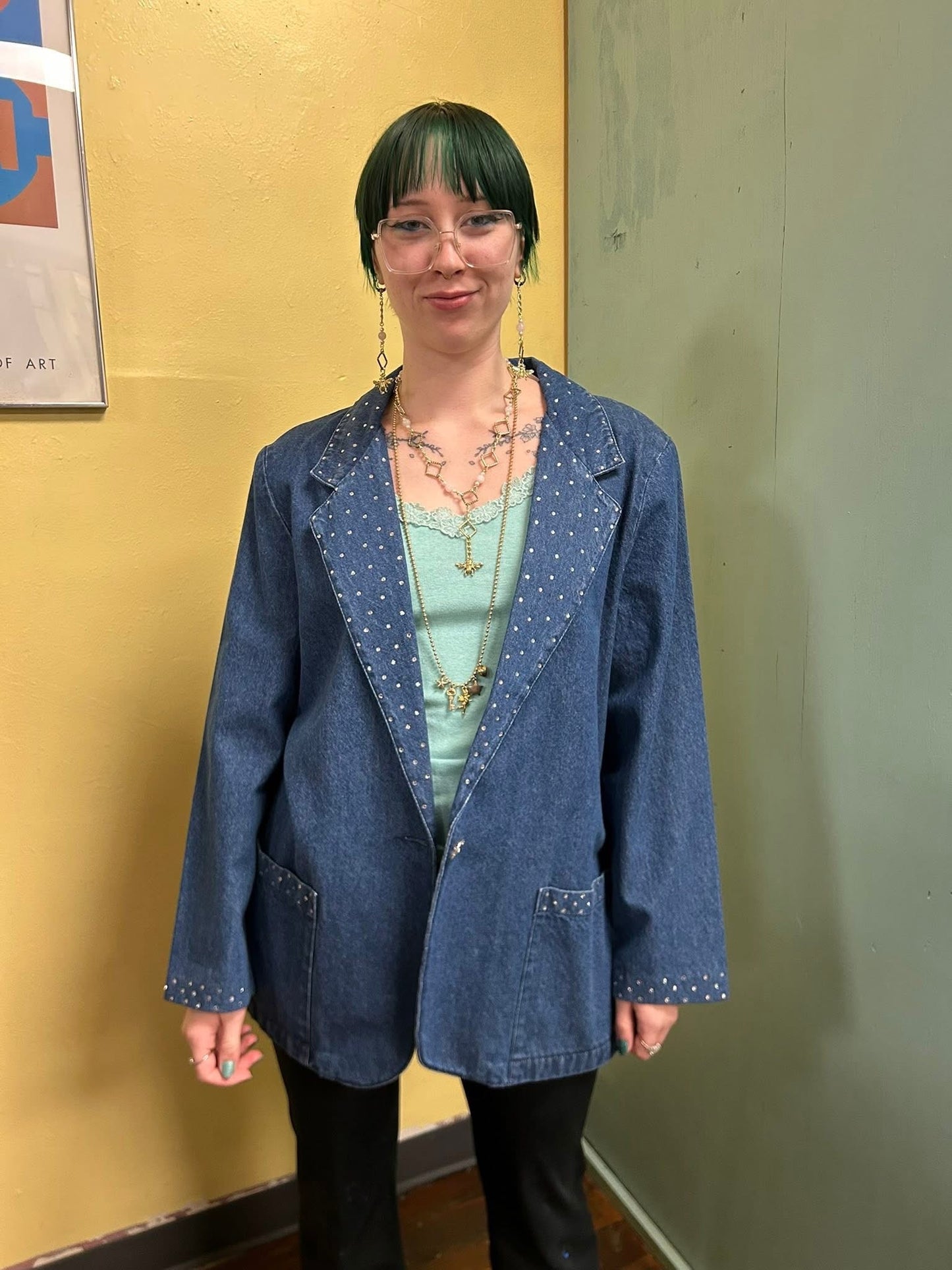 alice stuart blue Vintage Jacket, large