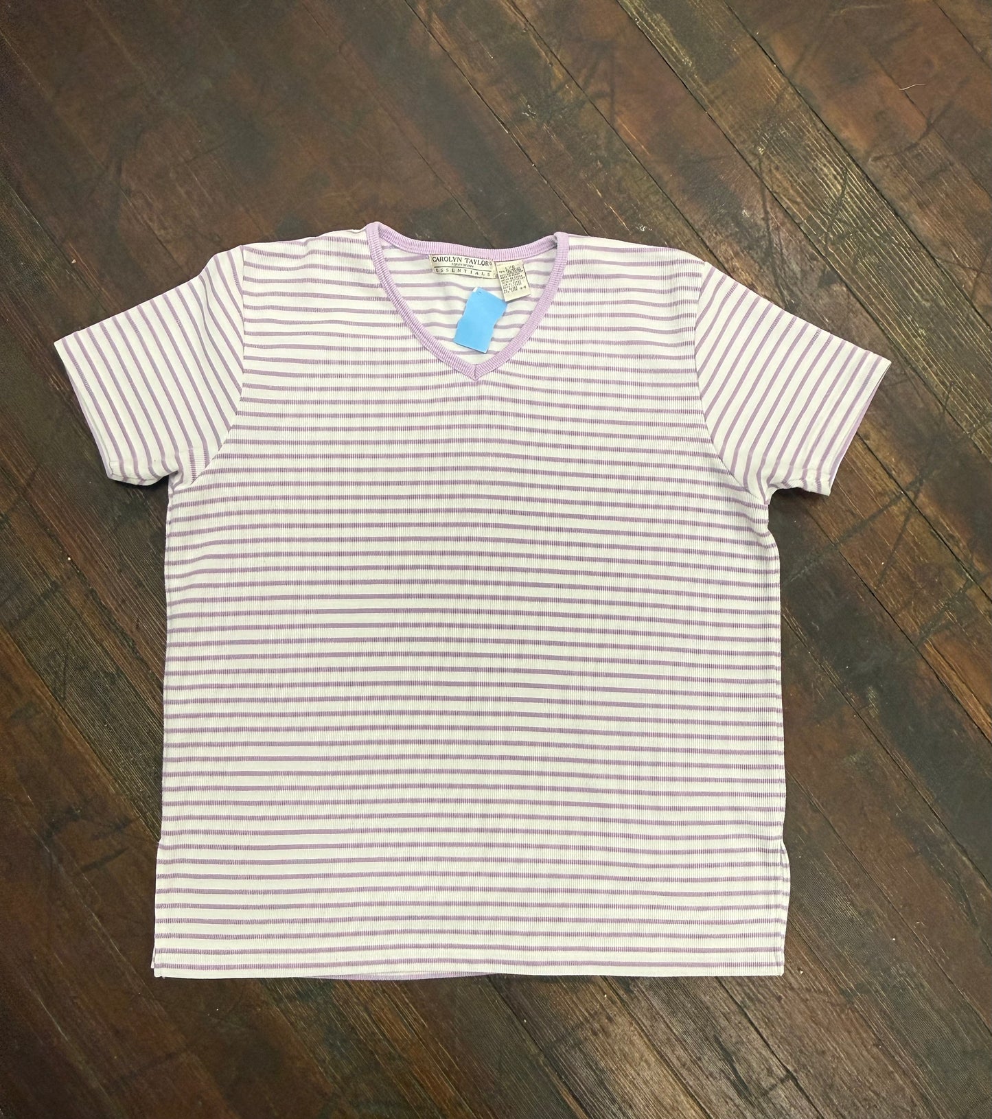 Carolyn Taylor Purple/White Tops, L