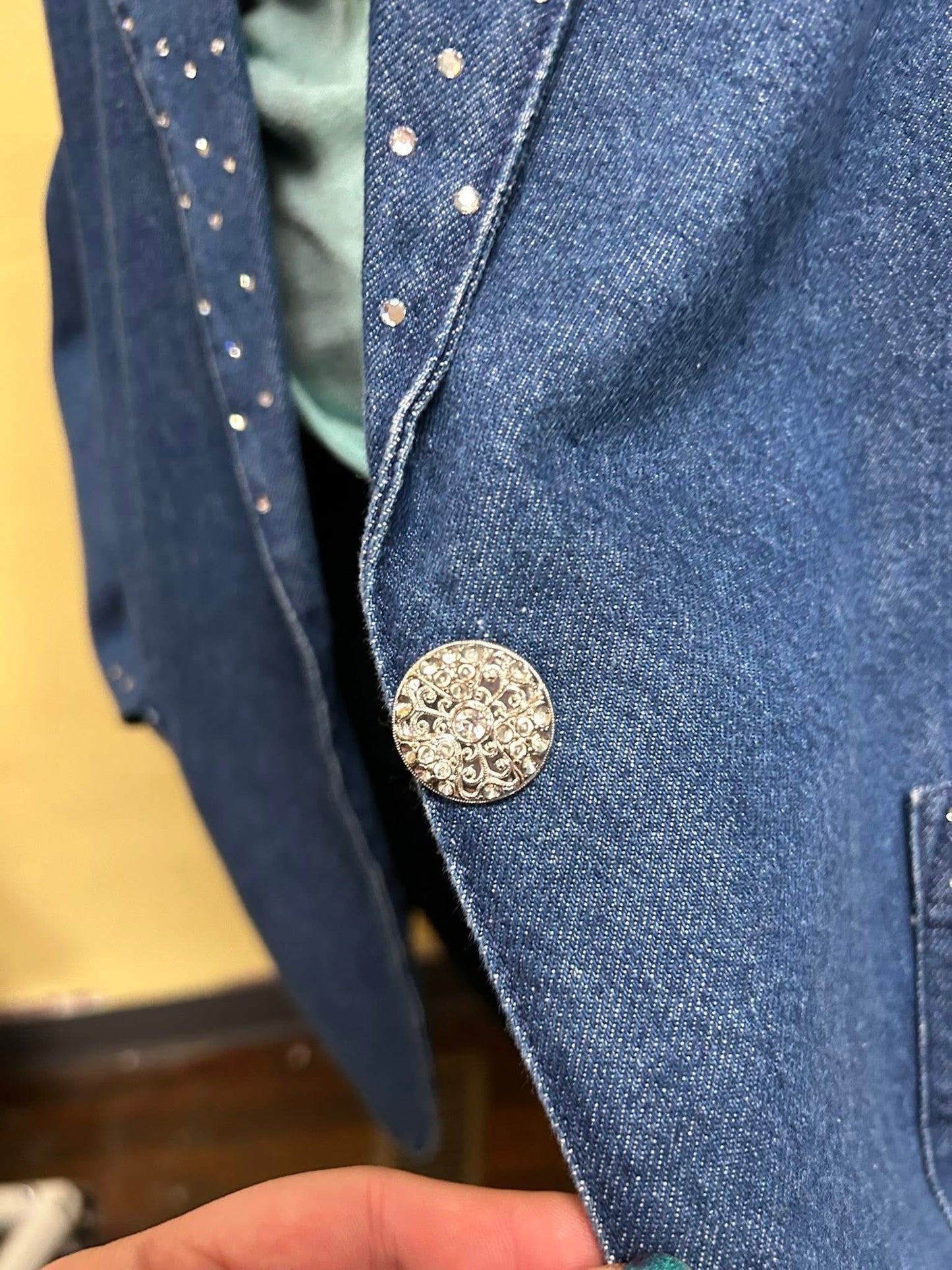 alice stuart blue Vintage Jacket, large