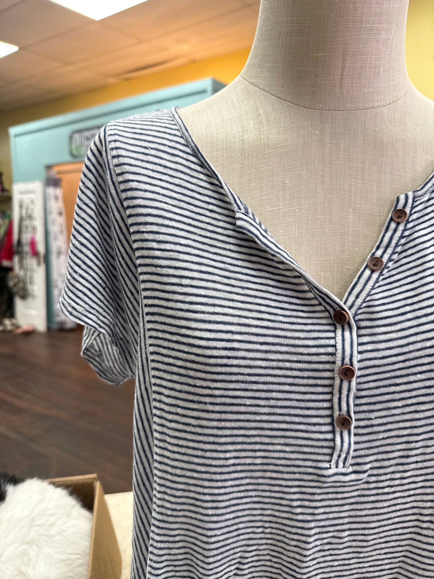 C&C California Navy striped Tops, M