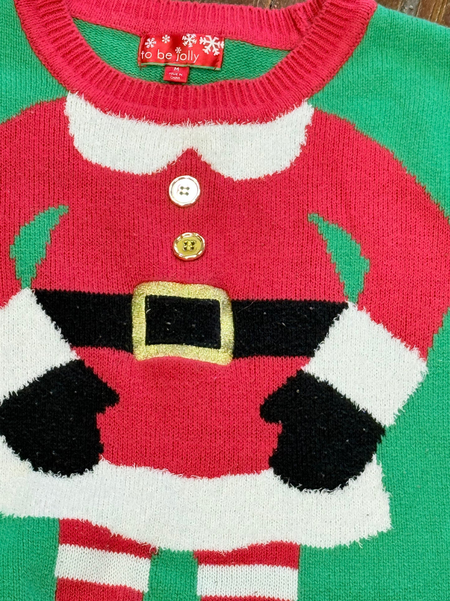 To Be Jolly Green/Red Sweaters, M