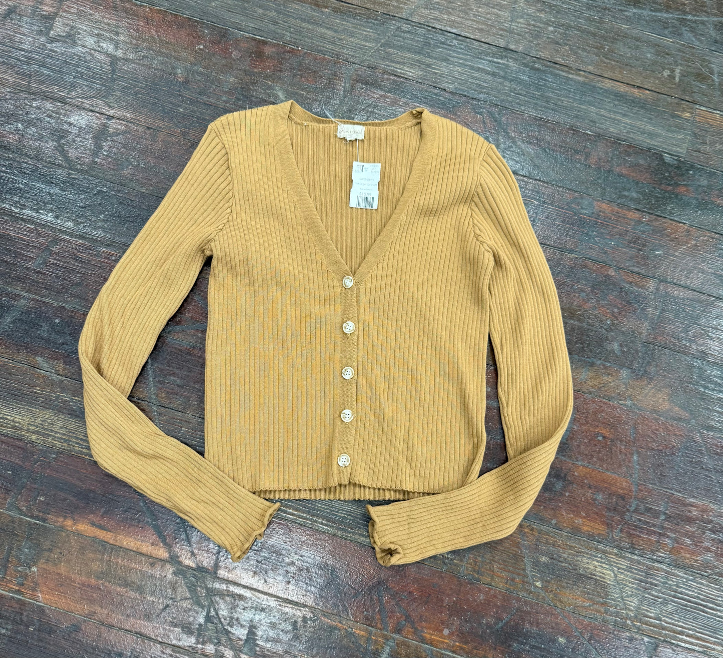 hem and thread brown cardigans, large