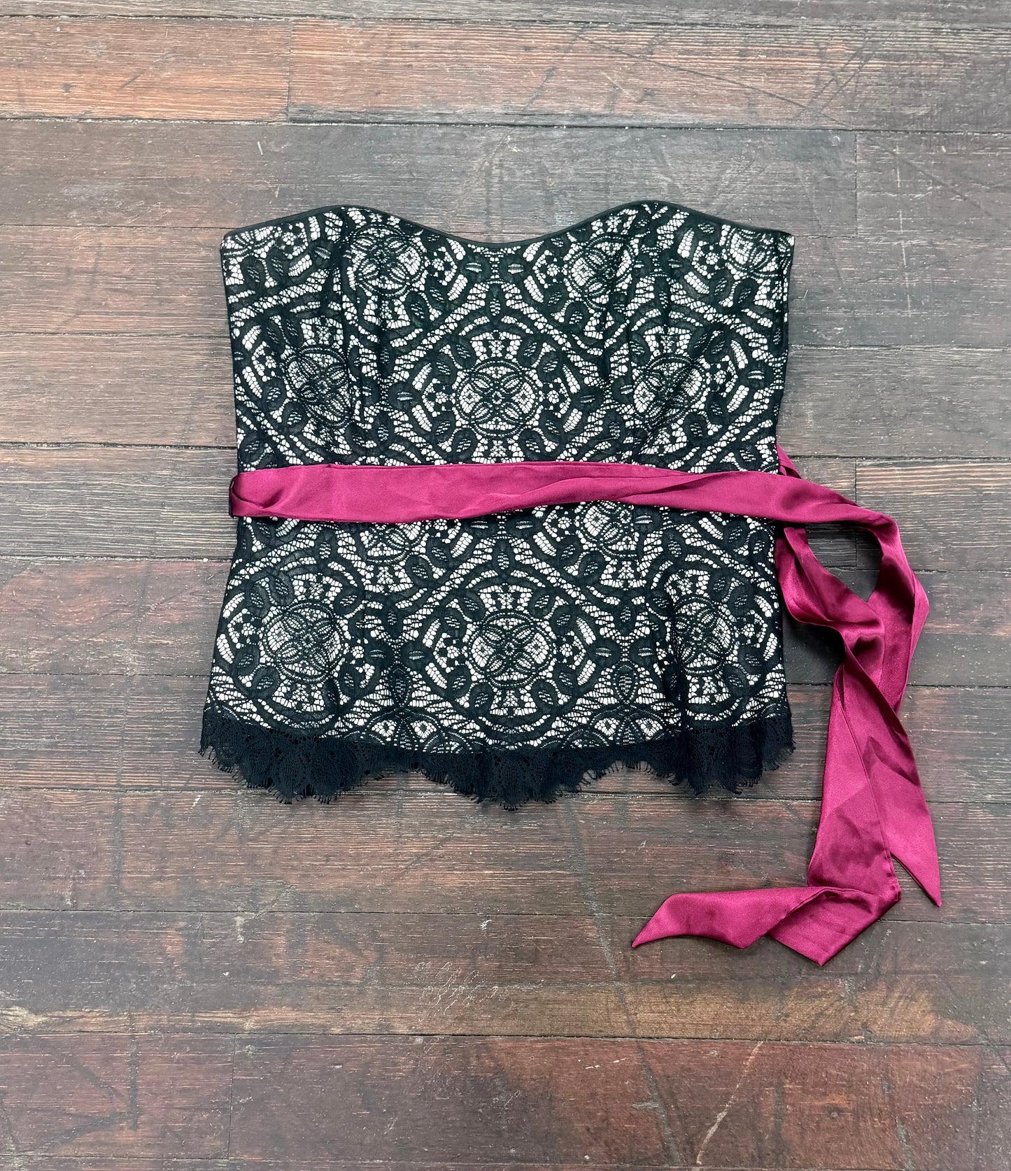 WHBM Black/Cream Tops, 8