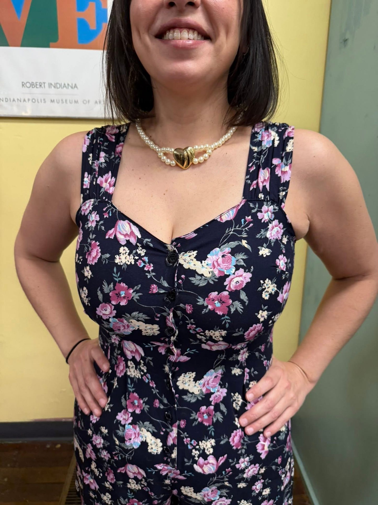 Hava floral print Vintage romper, m