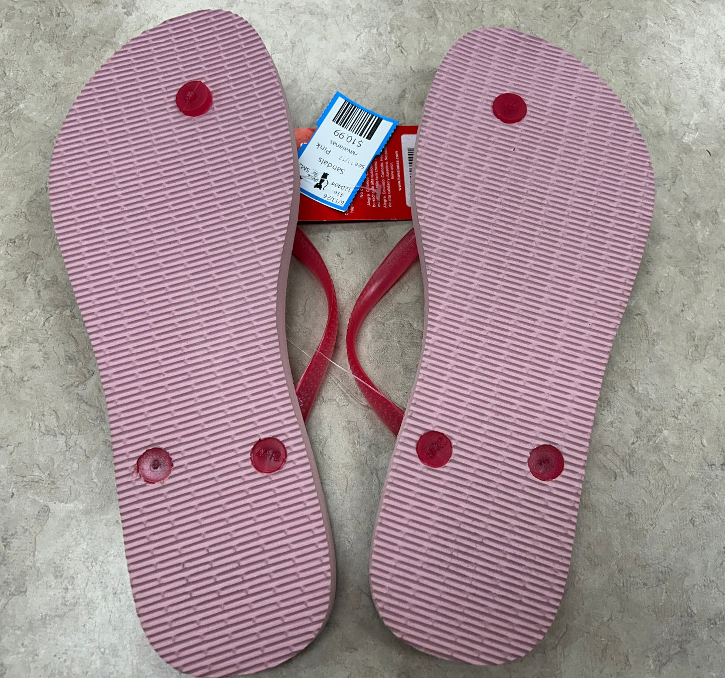 Havaianas Pink Sandals, 11/12