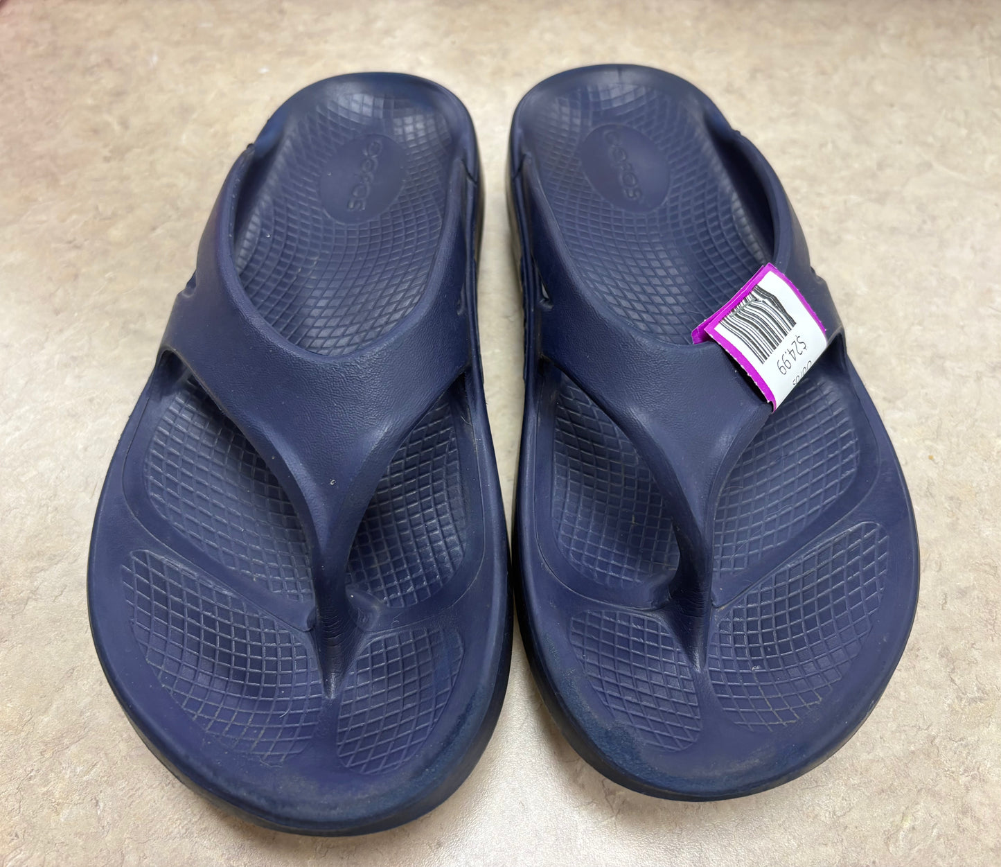 Oofos Navy Sandals, 7