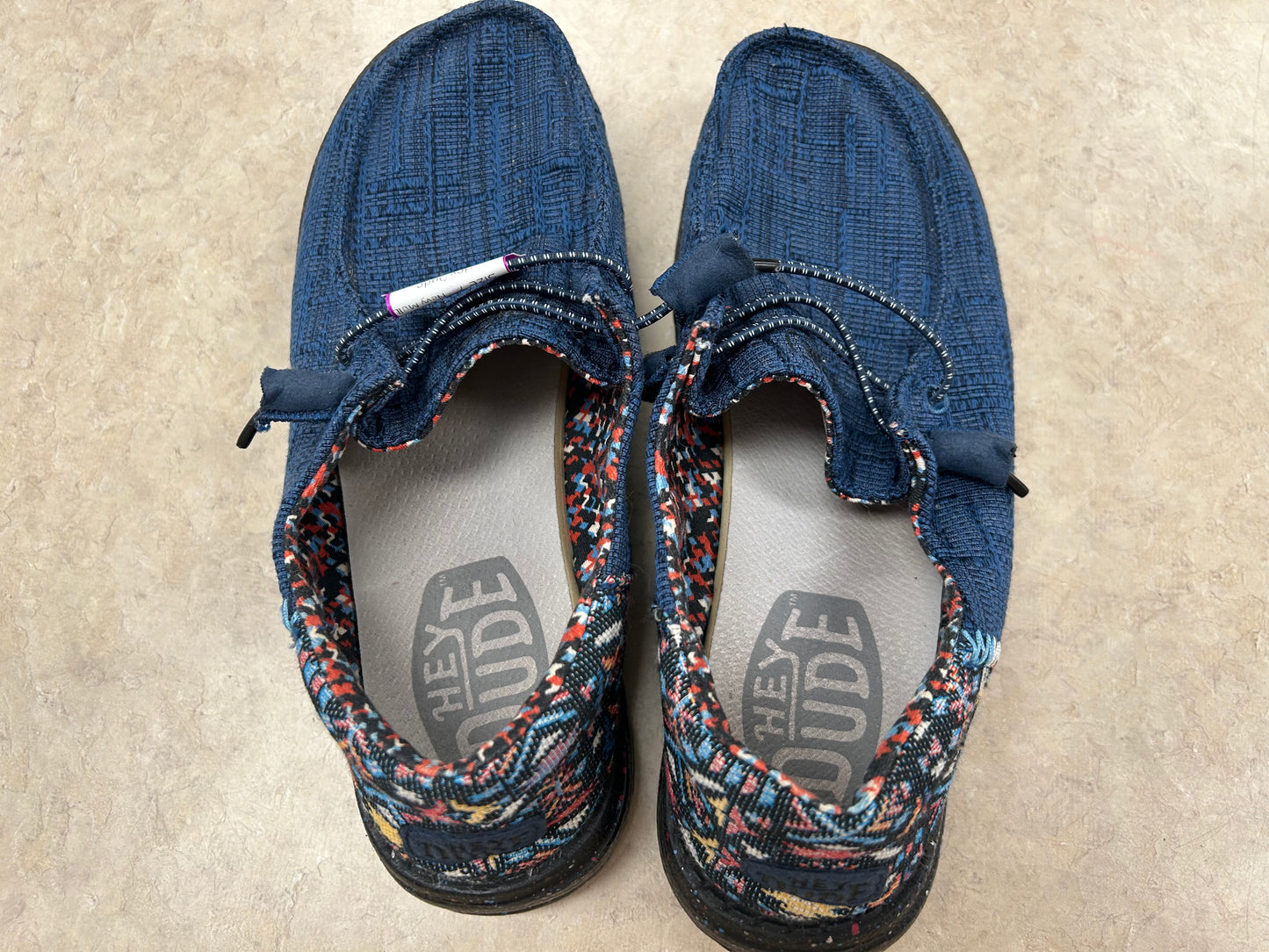 Hey Dude Navy Multi Shoes, 7
