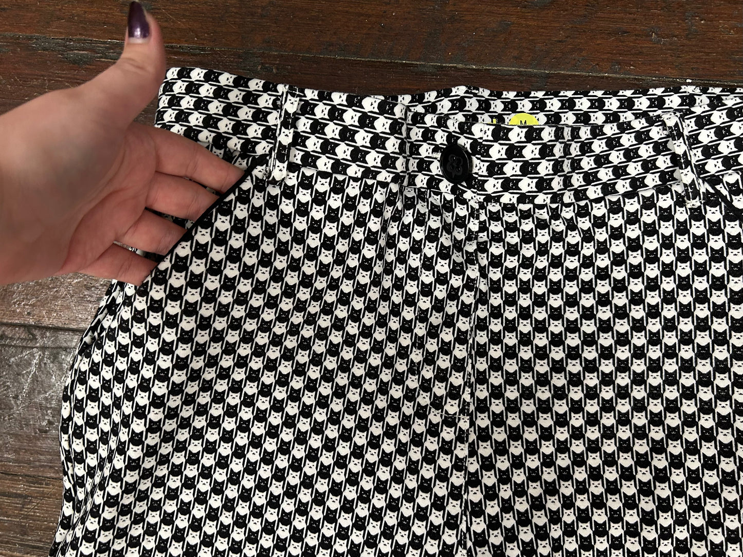 Betabrand White/Black Pants, M Long