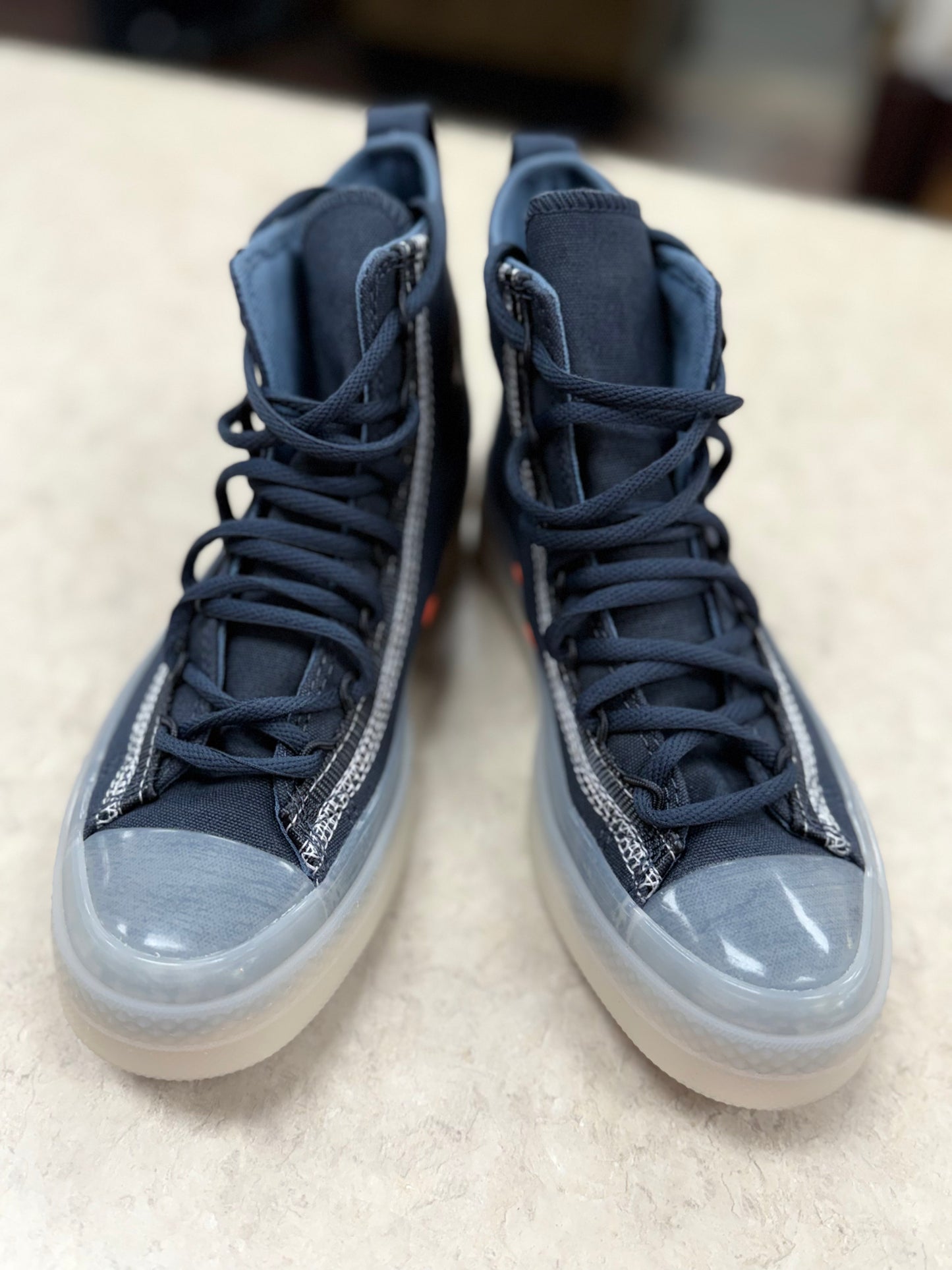 Converse denim/orange Shoes, 7.5