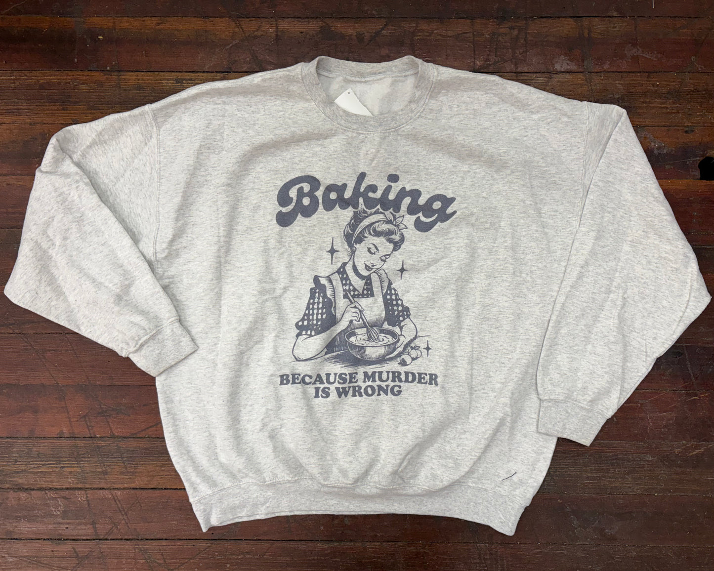 Baking Gray Crewnecks, XL