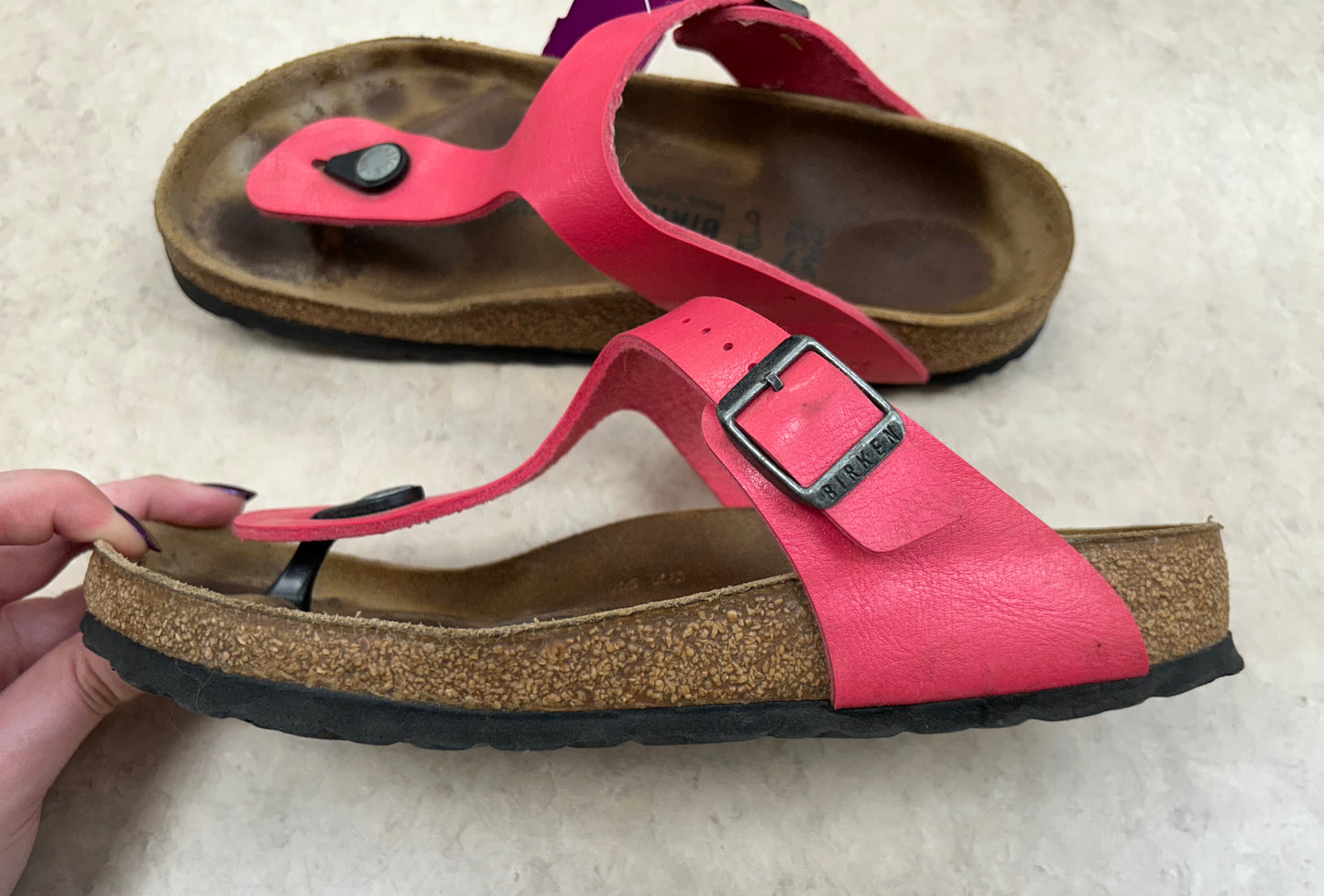 Birkenstock Pink/Brown Sandals, 6.5