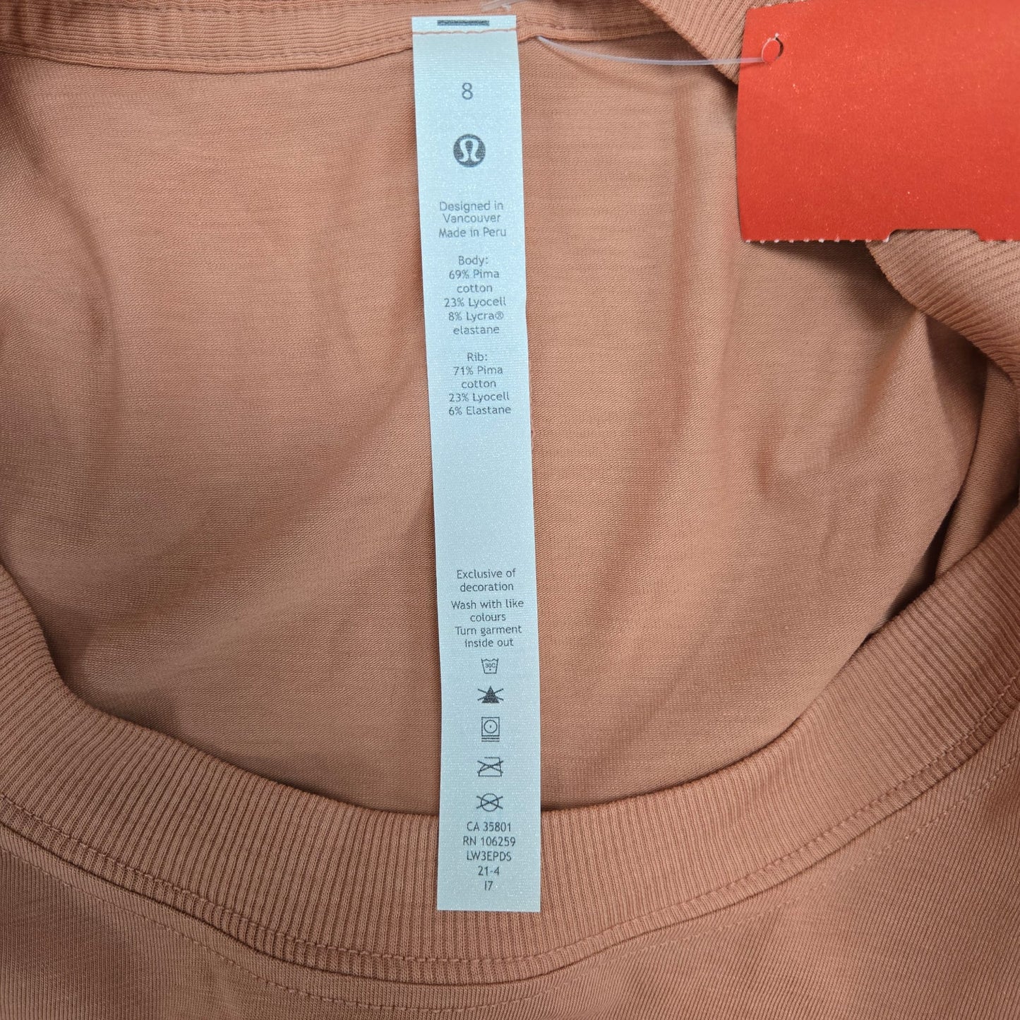 Lululemon Orange Activewear Tops, 8