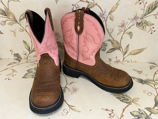 Justin Pink / Brown Boots, 7