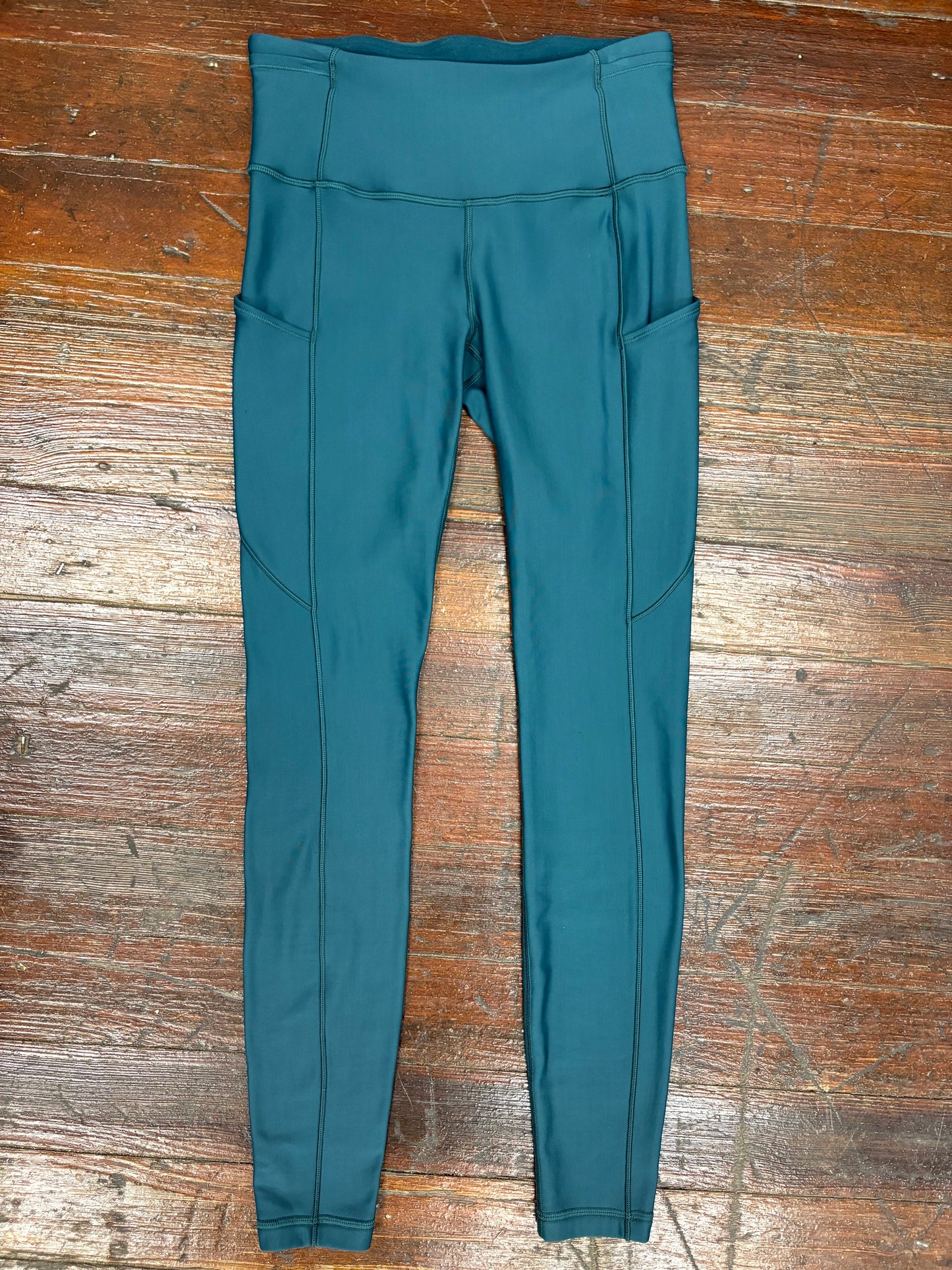 Lululemon Teal Leggings, 6