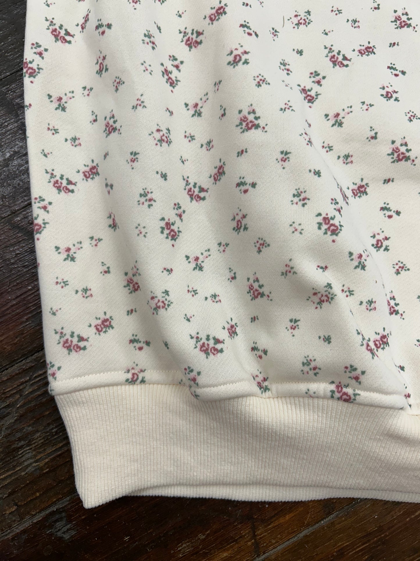 Pretty Garbage Cream floral Hoodies, L