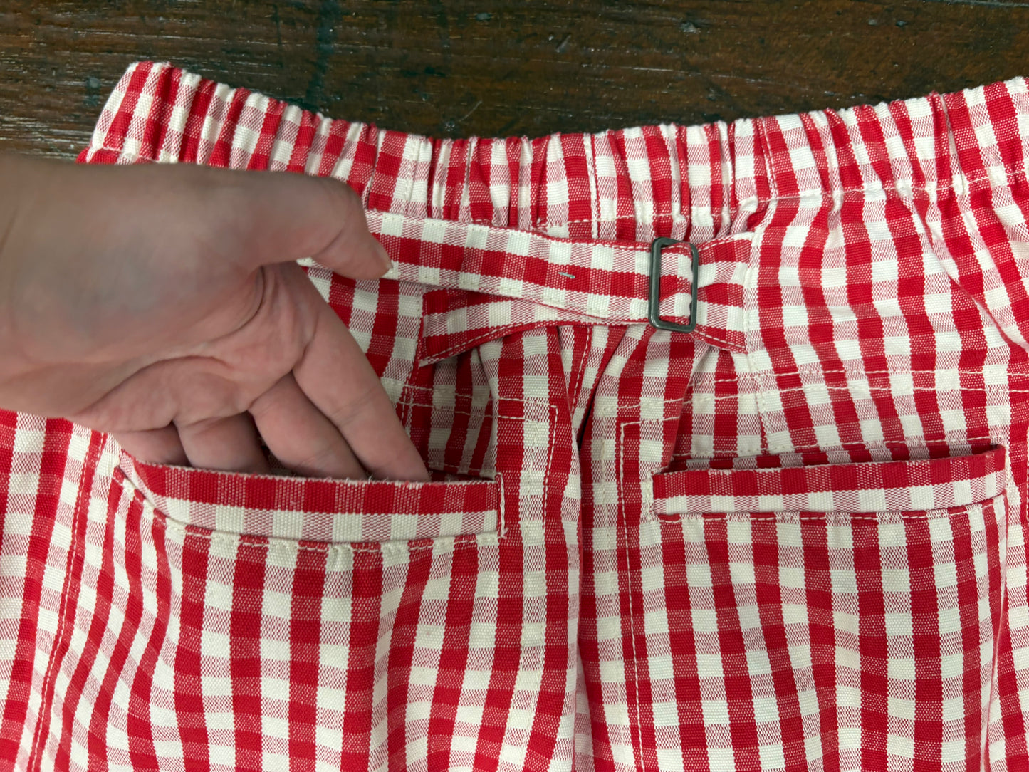 BDG Red gingham Pants, M
